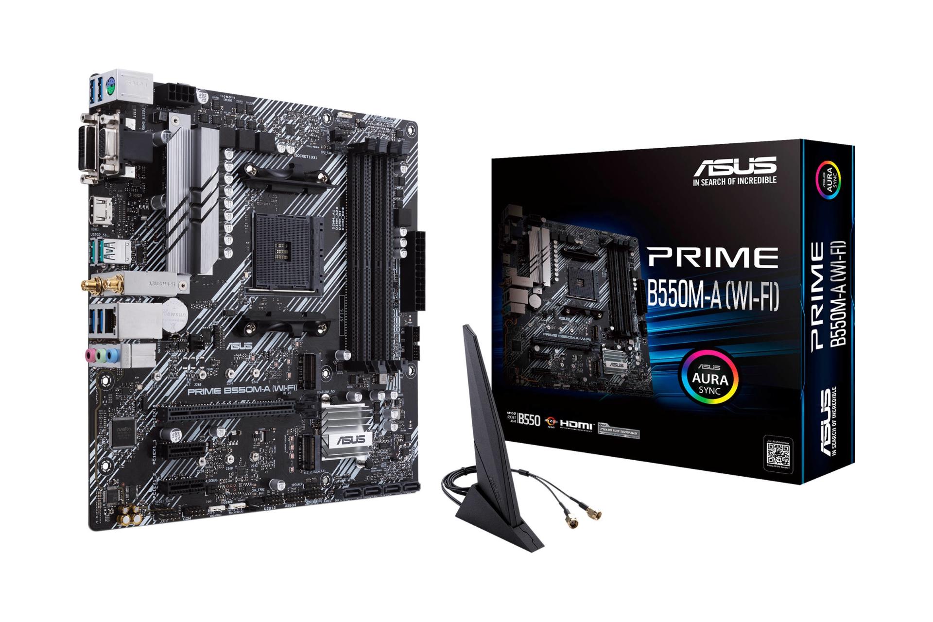 جعبه مادربرد ایسوس ASUS PRIME B550M-A WI-FI