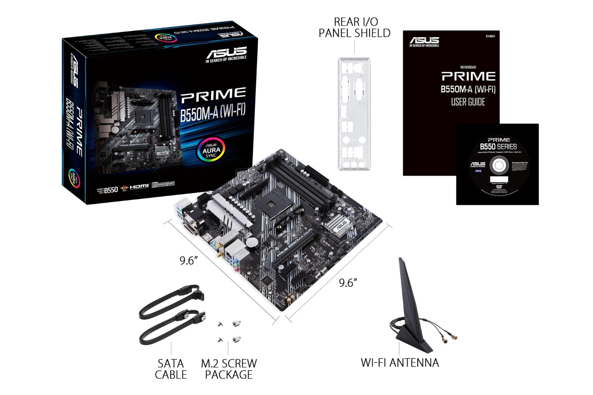 اقلام همراه مادربرد ایسوس ASUS PRIME B550M-A WI-FI