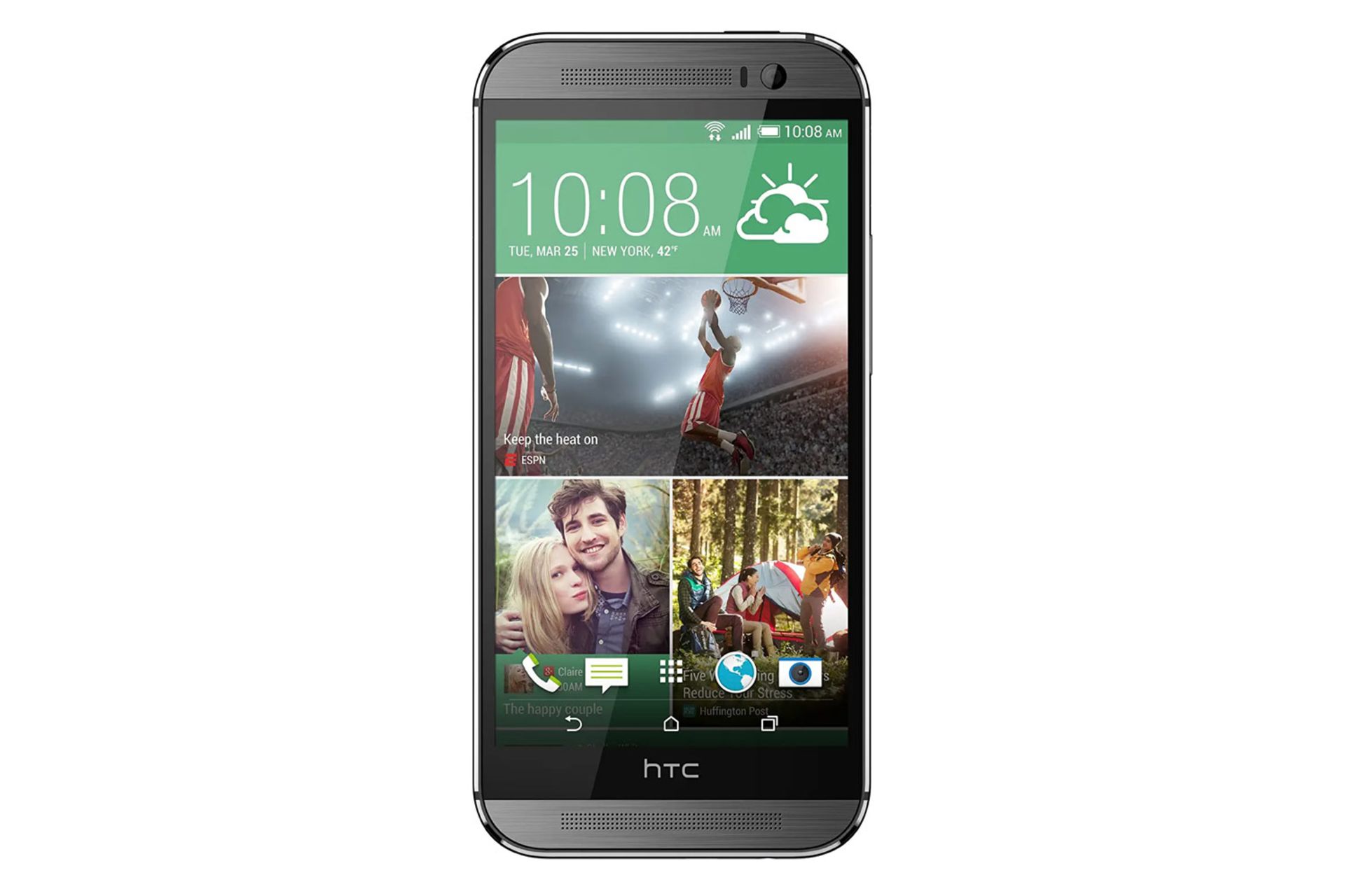  وان M8 اچ تی سی دو سیم‌کارته نمای جلو