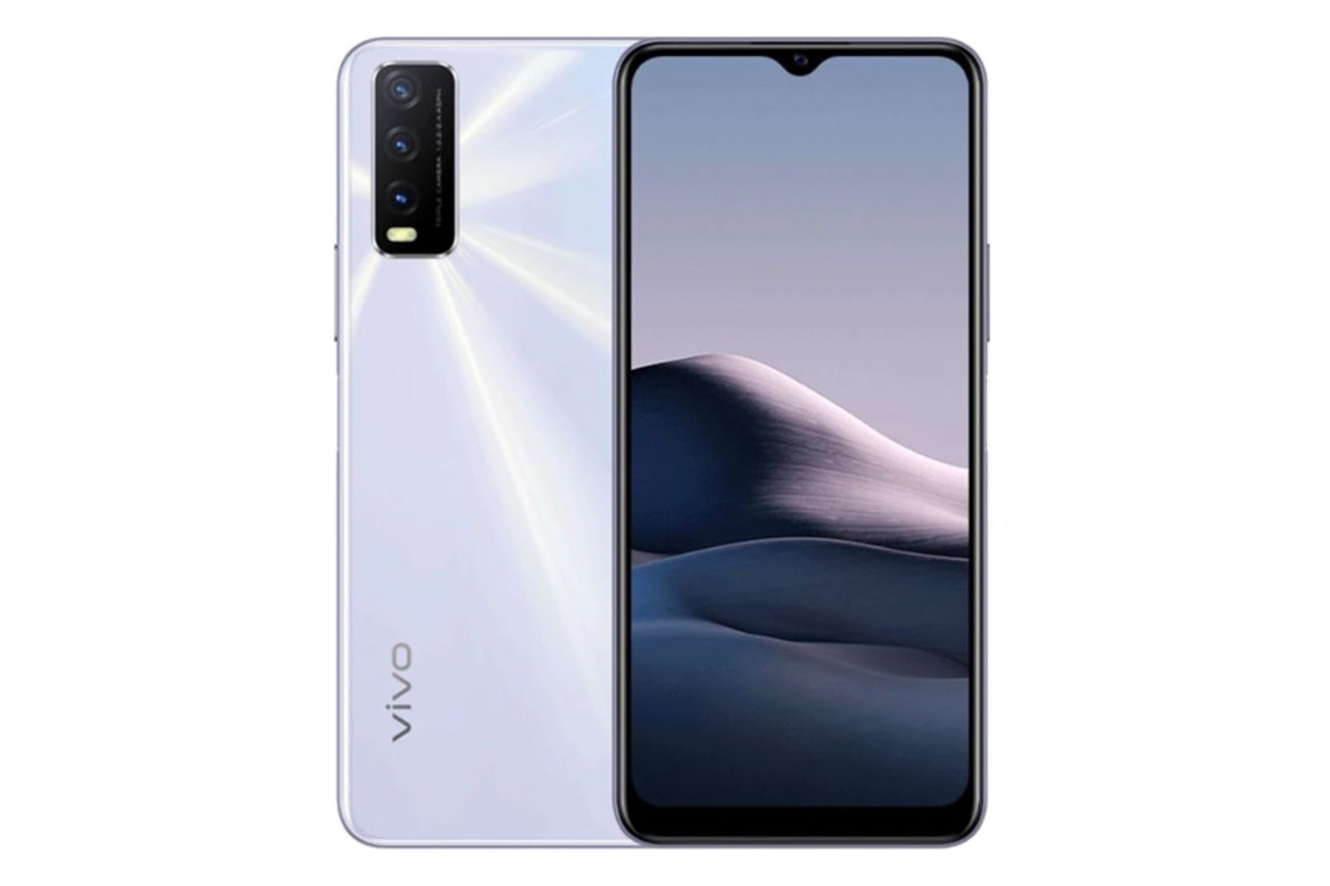 نمای پشت و جلو  ویوو Y20 مدل 2020 رنگ سفید