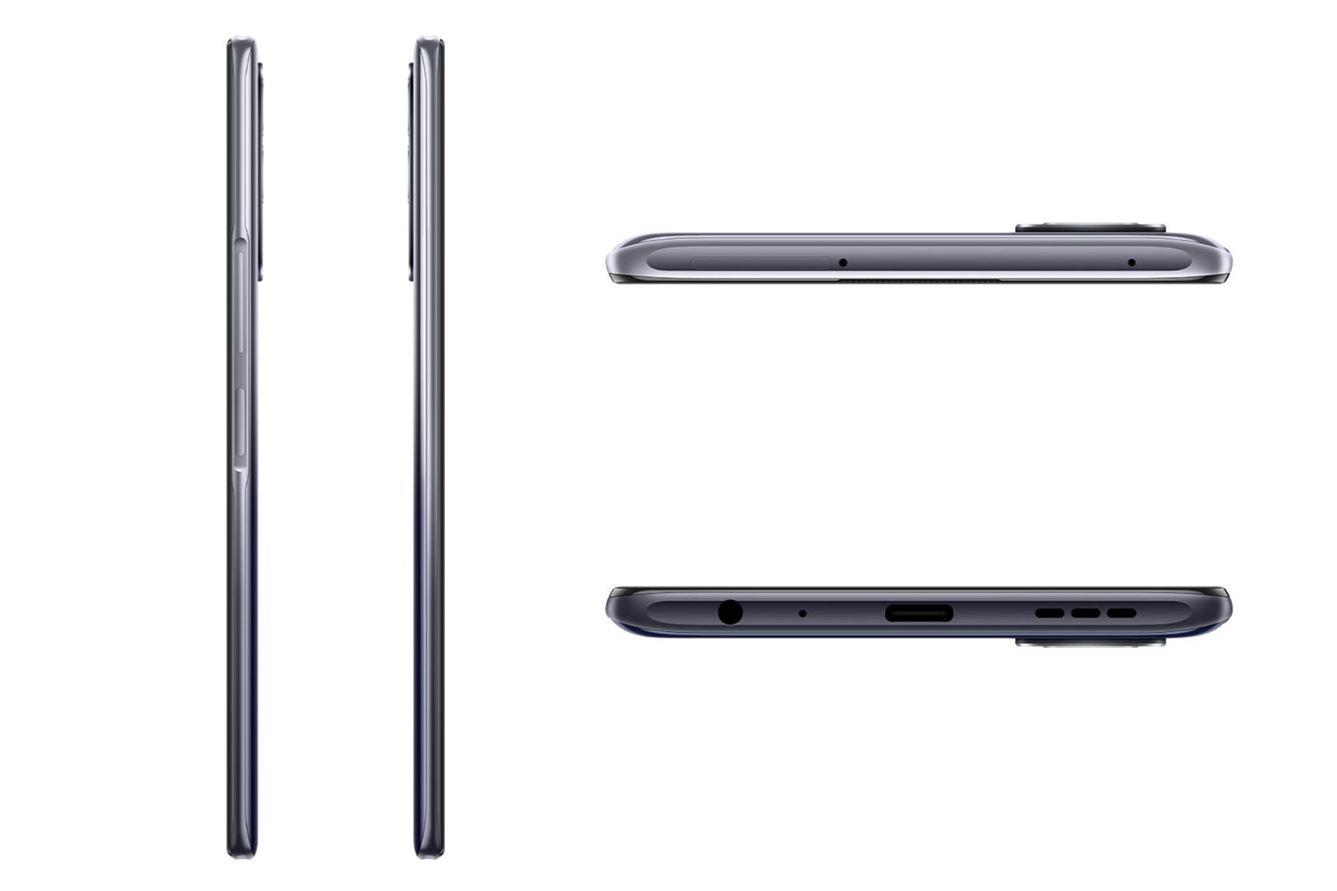 نمای لبه‌های موبایل ویوو وای 72 5 جی رنگ مشکی