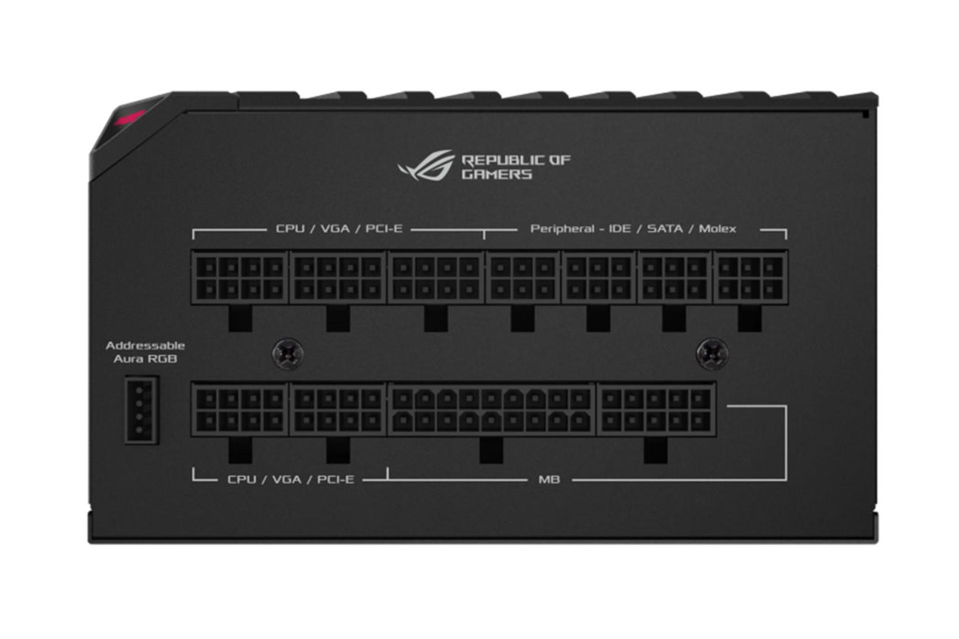 پاور کامپیوتر ایسوس ROG Thor 850P با توان 850 وات اتصالات