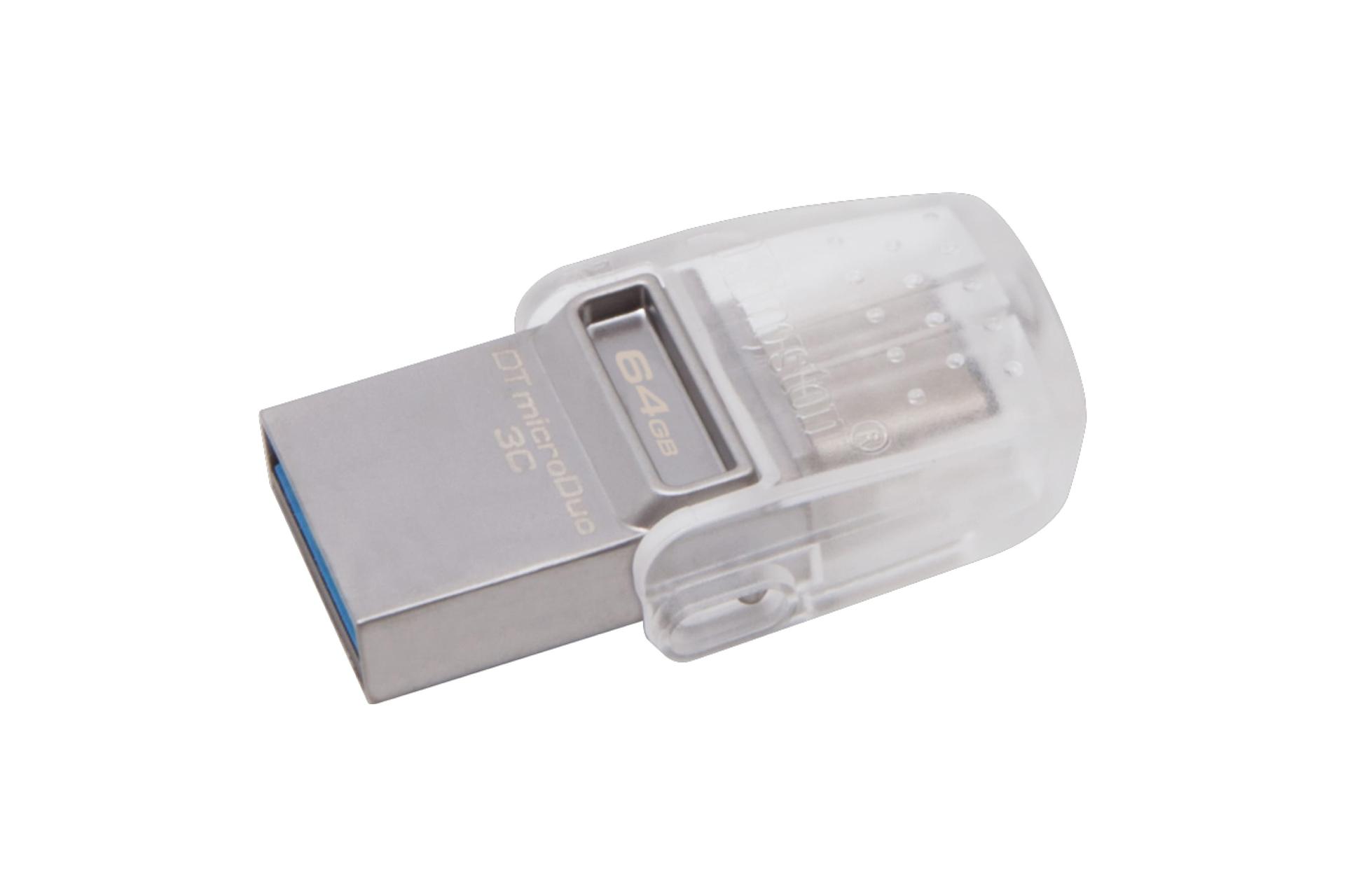 نمای راست کینگستون مدل DataTraveler microDuo 3C ظرفیت 64 گیگابایت