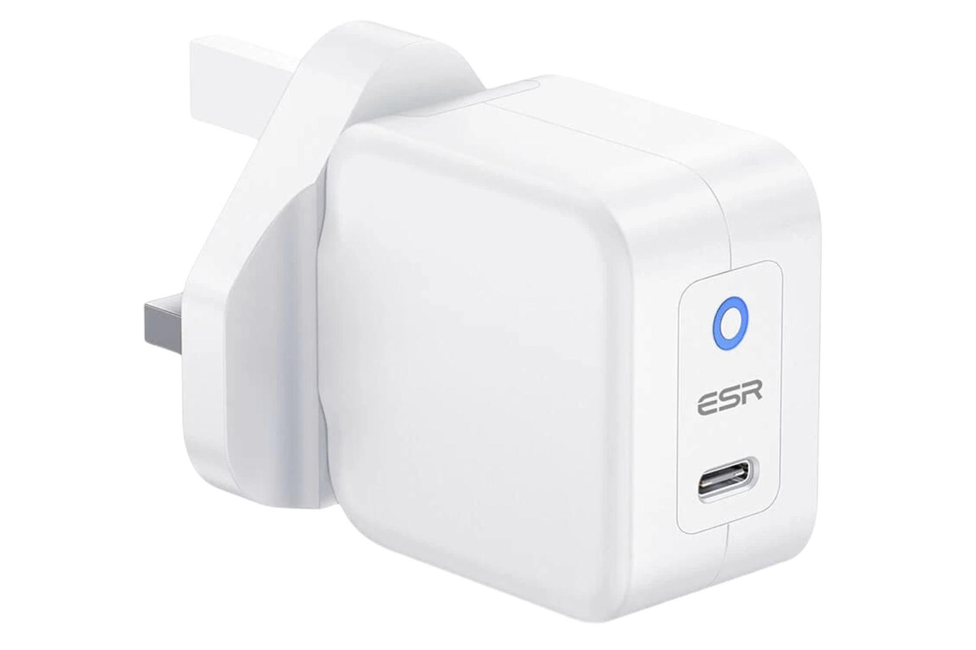 شارژر ای اس آر 20W USB-C mini PD دوشاخه انگلیسی