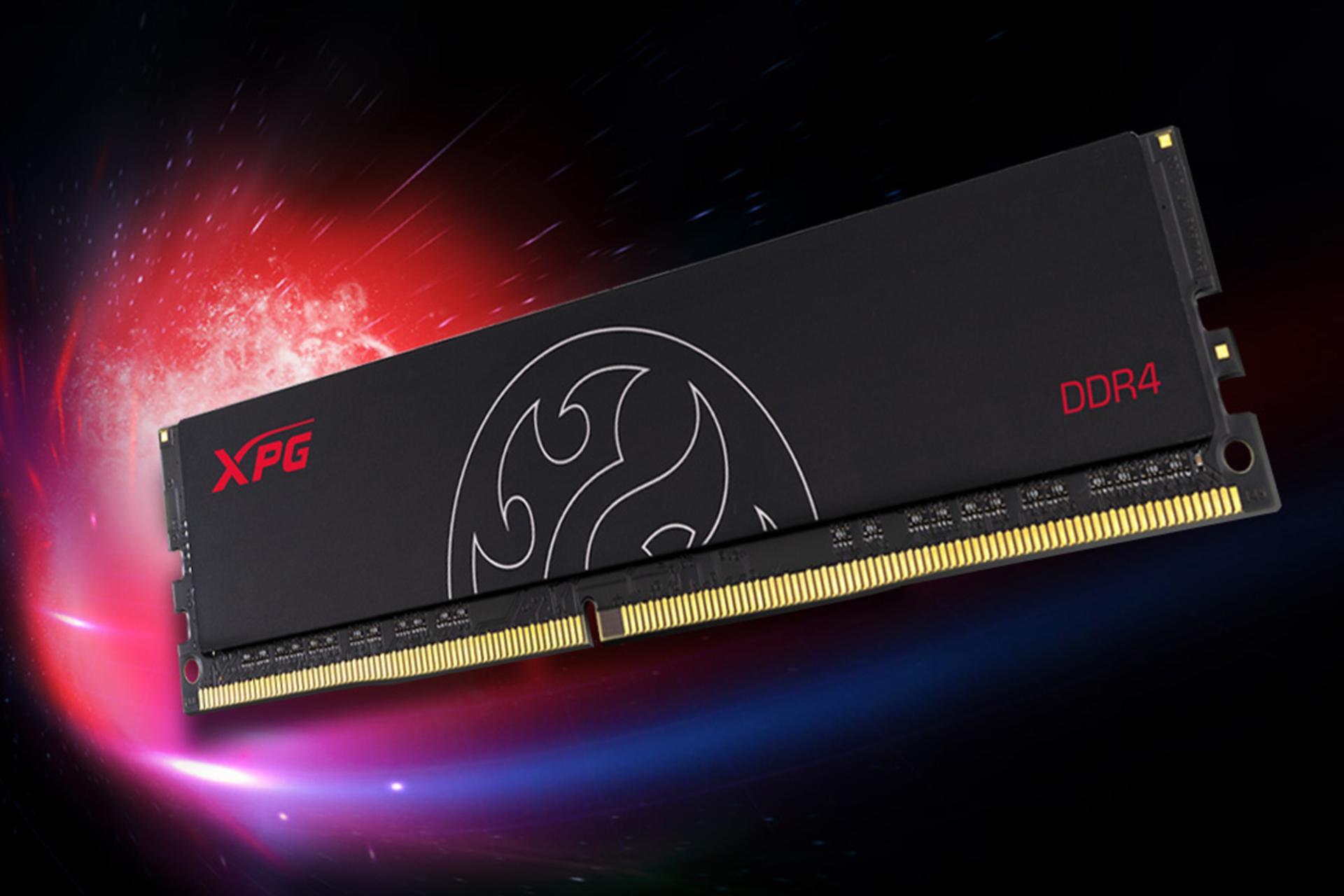 نمای کنار رم ای دیتا XPG Hunter ظرفیت 8 گیگابایت از نوع DDR4-3200