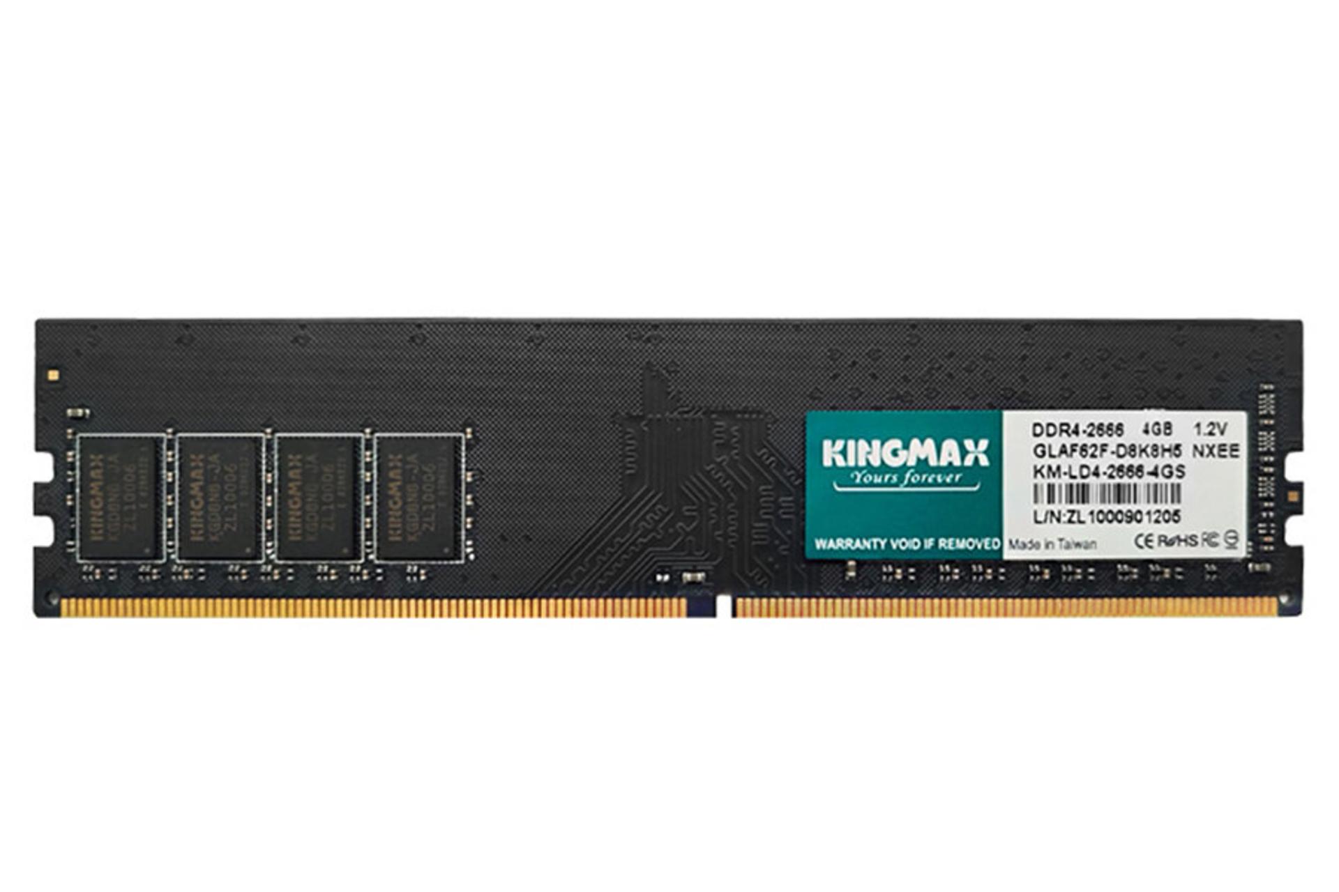 نمای جلوی رم کینگ مکس GLAF62F-D8K8H5 ظرفیت 4 گیگابایت از نوع DDR4-2666