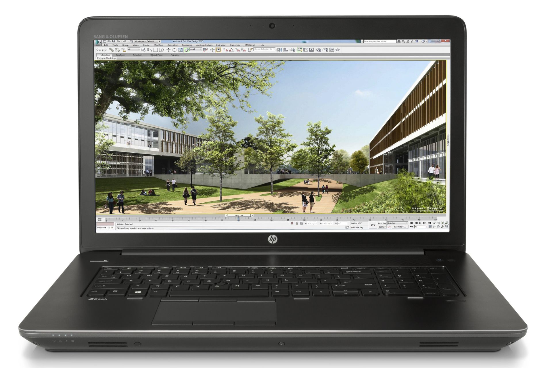 نمای روبرو لپ تاپ ZBook 17 G3 Mobile Workstation اچ پی