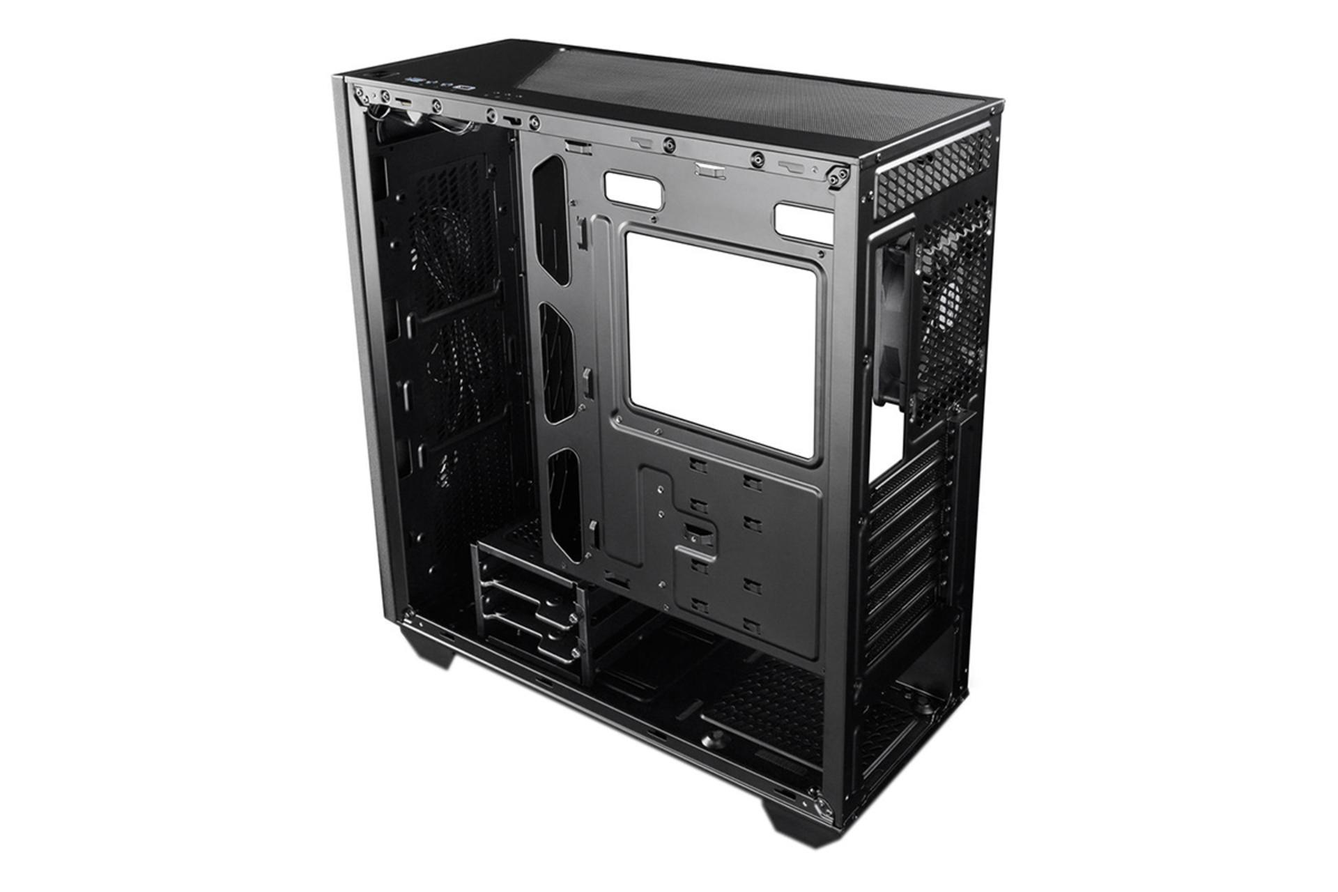 نمای نیم رخ عقب و داخل سمت راست کیس کامپیوتر دیپ کول EARLKASE RGB V2