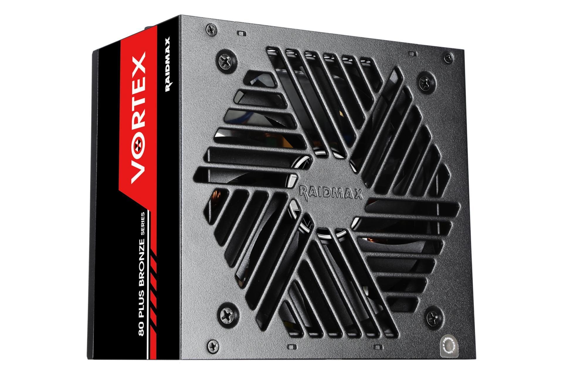 نمای ایستاده پاور کامپیوتر ریدمکس VORTEX BRONZE RX-500AF-V با توان 500 وات
