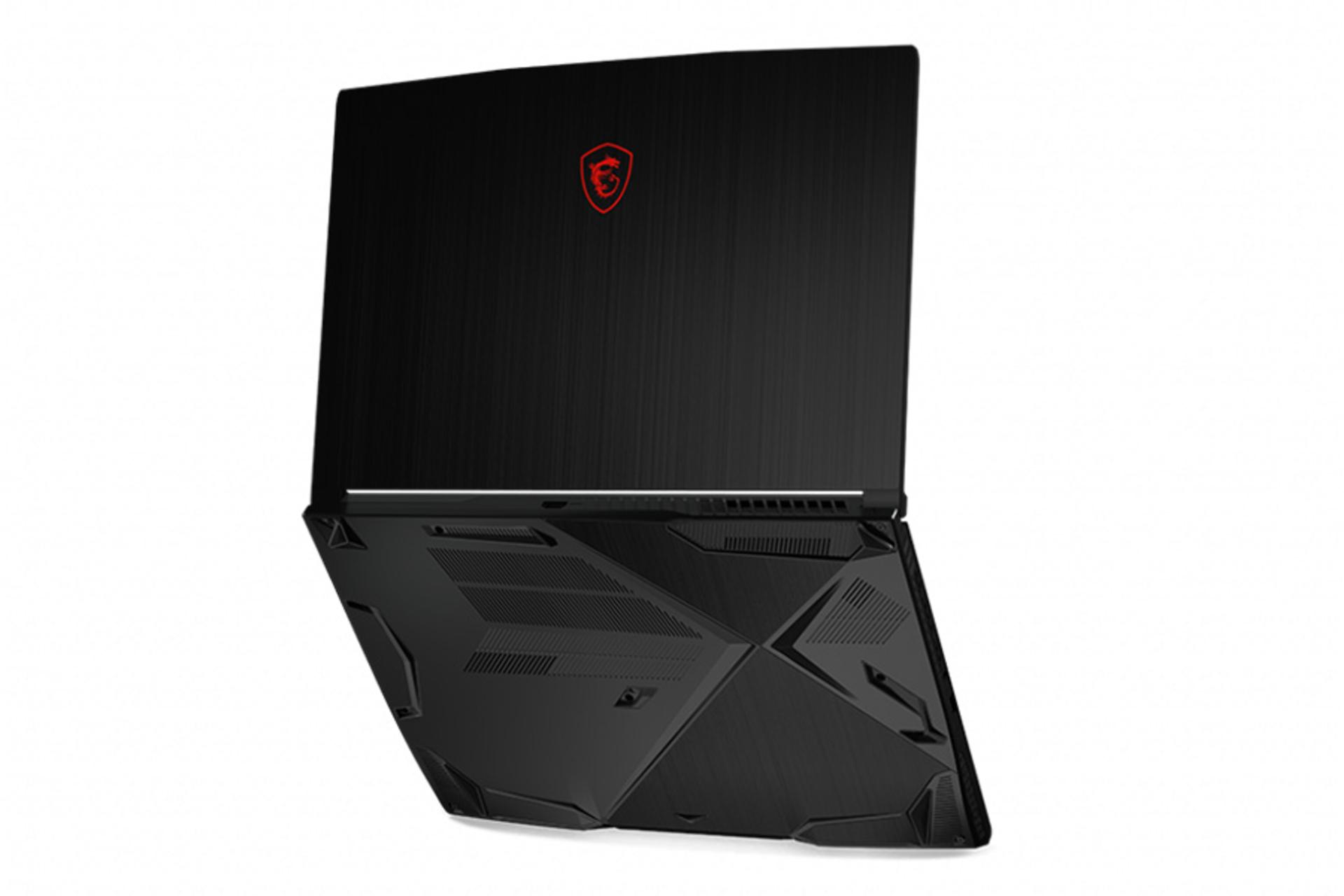 نمای پشت لپ تاپ ام اس آی GF63 تین 10SCXR در حالت باز