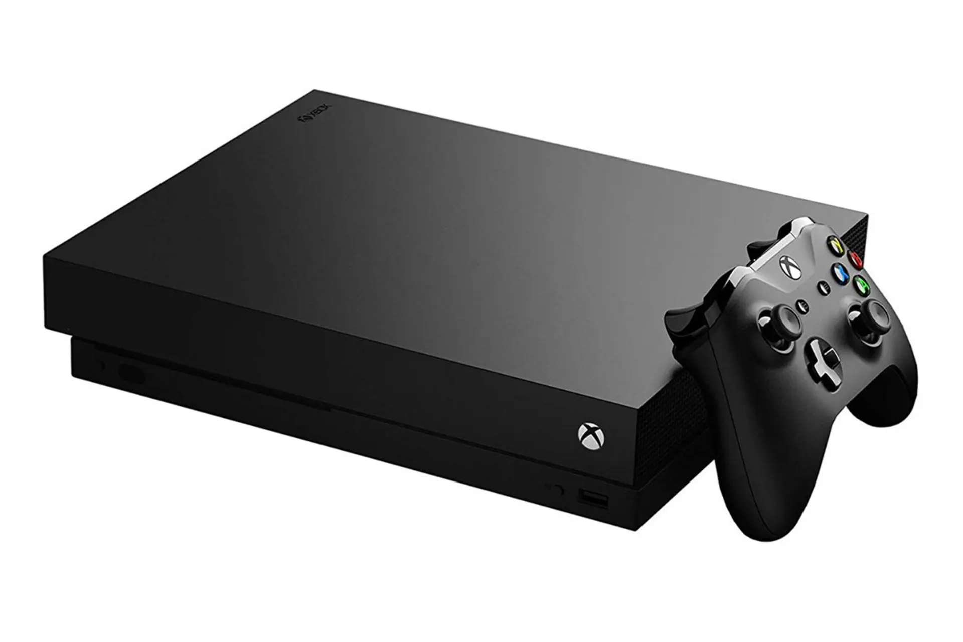 ایکس باکس وان ایکس مایکروسافت نمای جلو  با دسته/ Microsoft Xbox One X