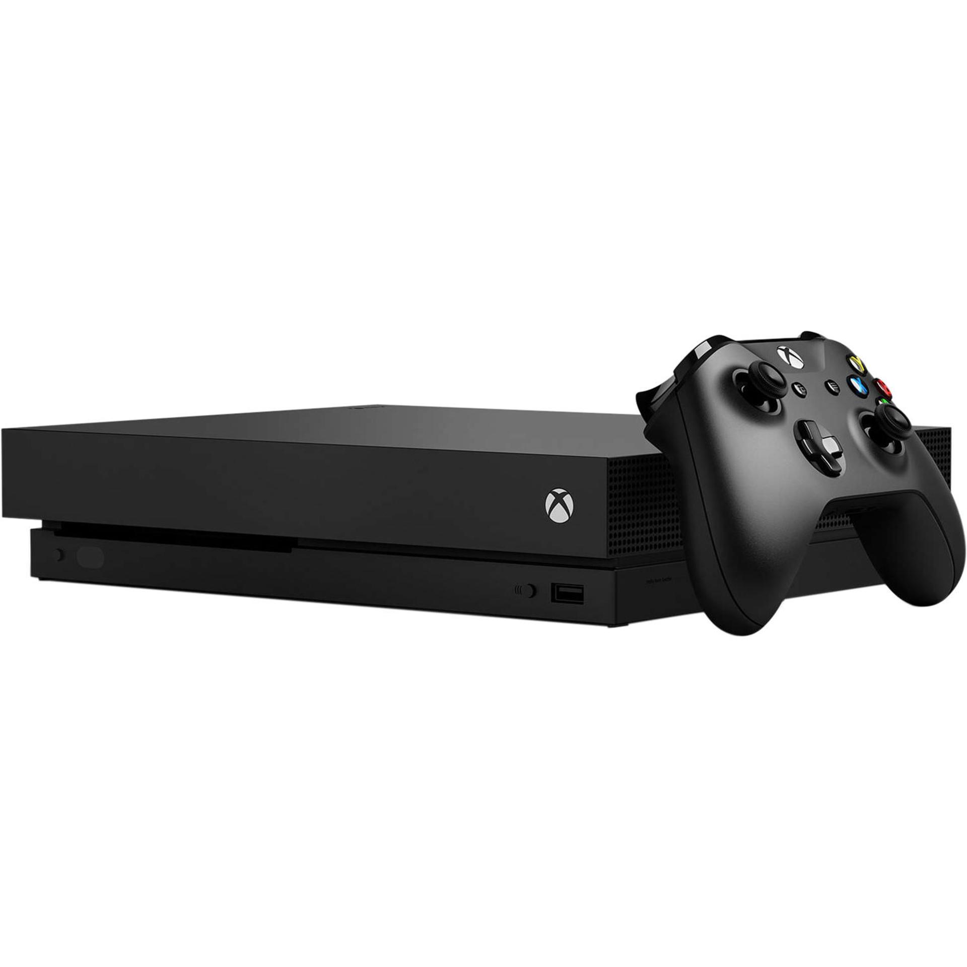 ایکس باکس وان ایکس مایکروسافت نمای جلو با دسته / Microsoft Xbox One X