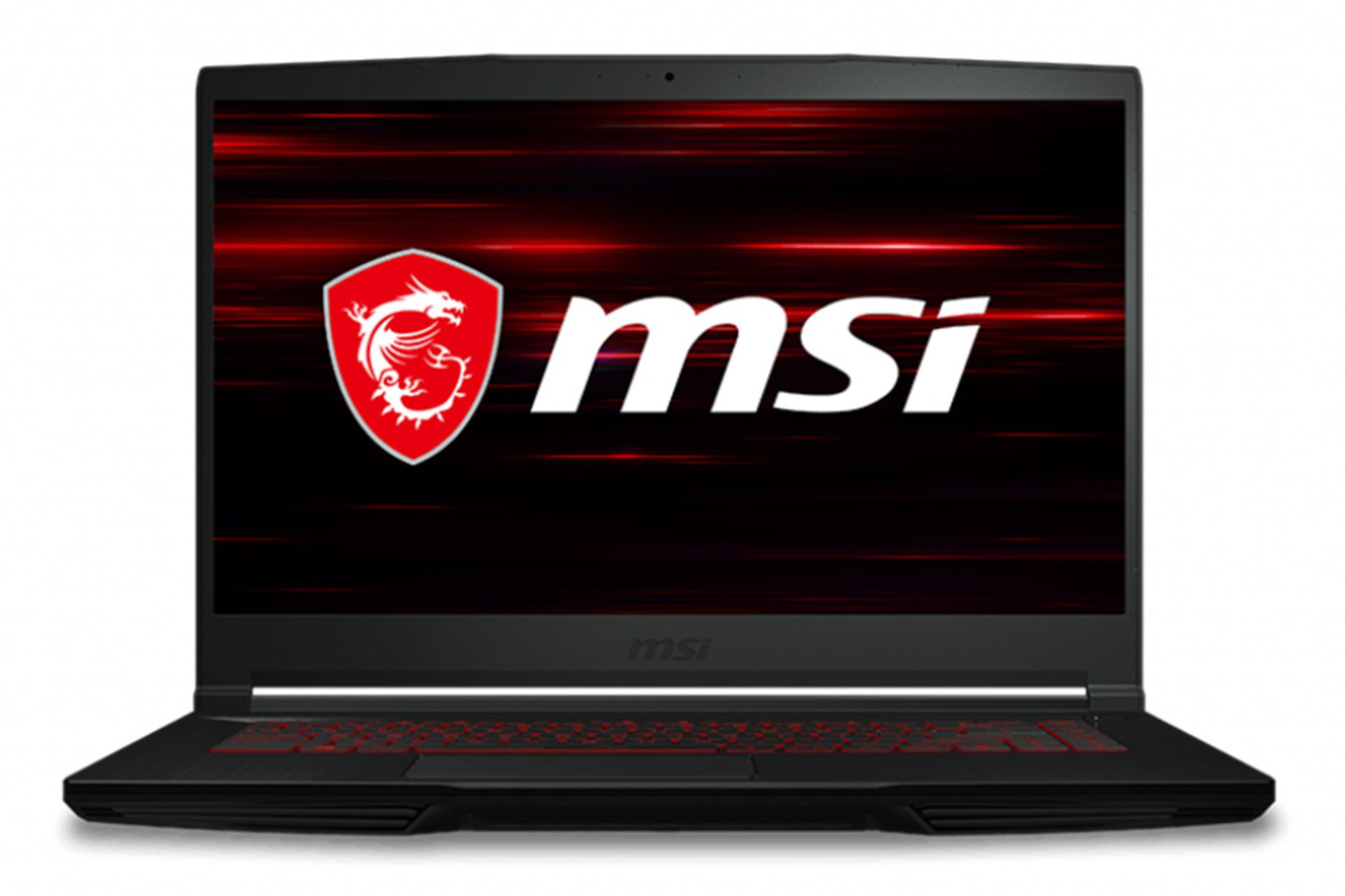 نمای جلو لپ تاپ ام اس آی GF63 تین 10SCXR با صفحه روشن