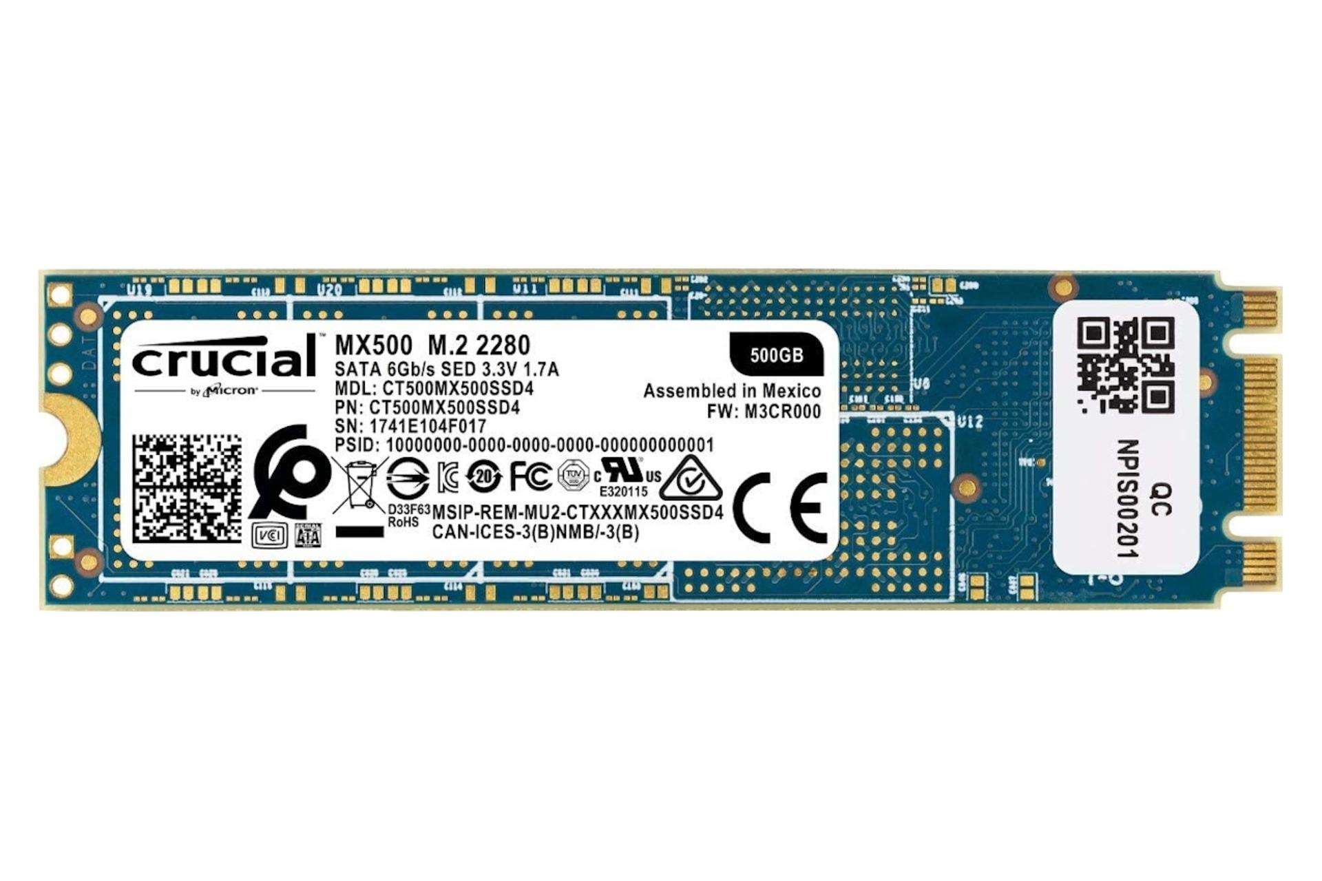 SSD کروشیال Crucial MX500 SATA M.2 500GB ظرفیت 500 گیگابایت