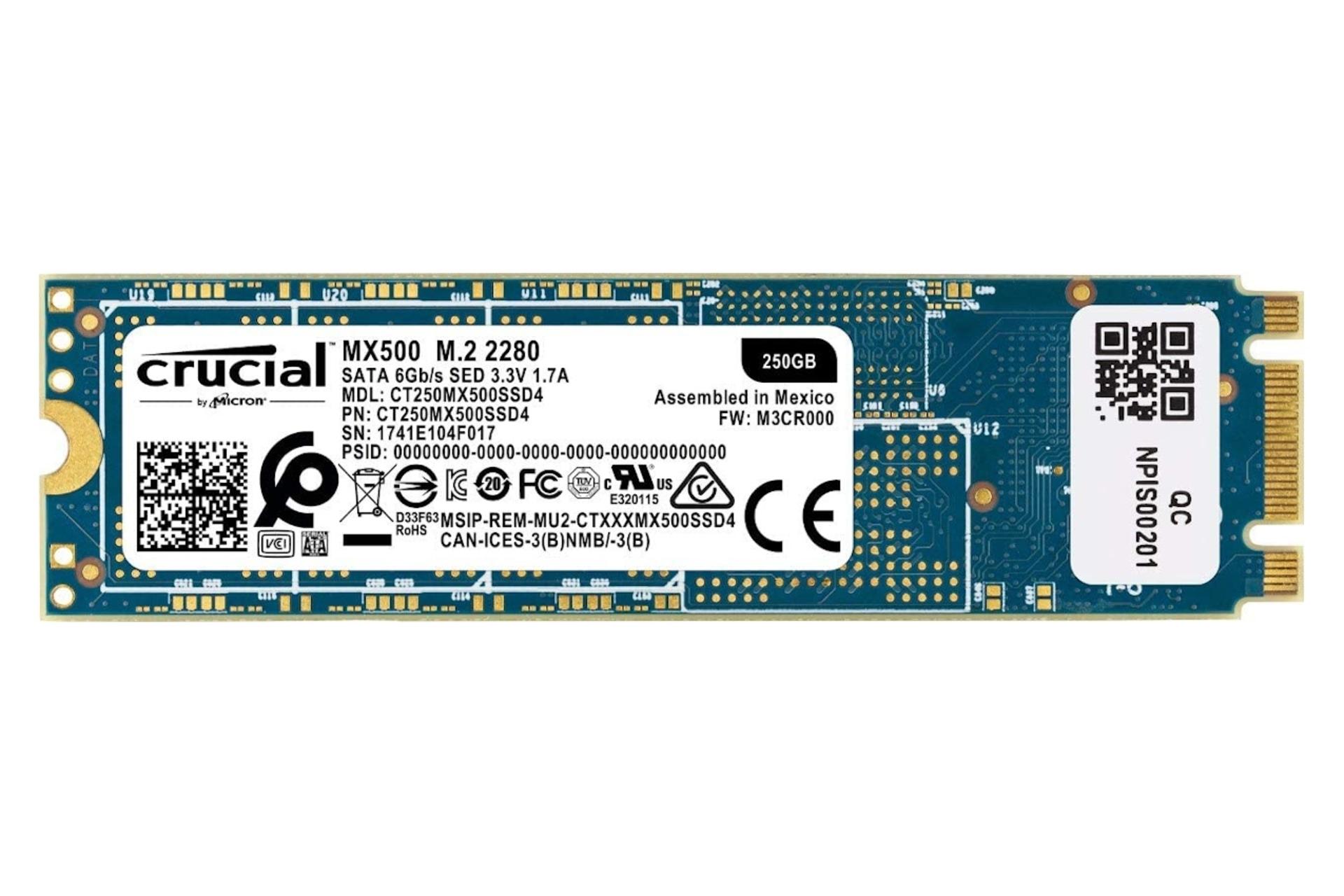 SSD کروشیال Crucial MX500 SATA M.2 250GB ظرفیت 250 گیگابایت