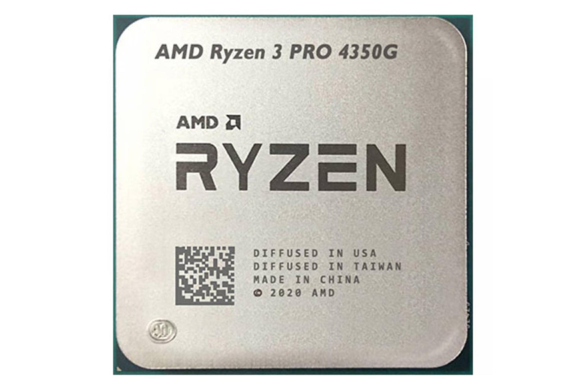 نمای جلو پردازنده AMD رایزن 3 پرو 4350G