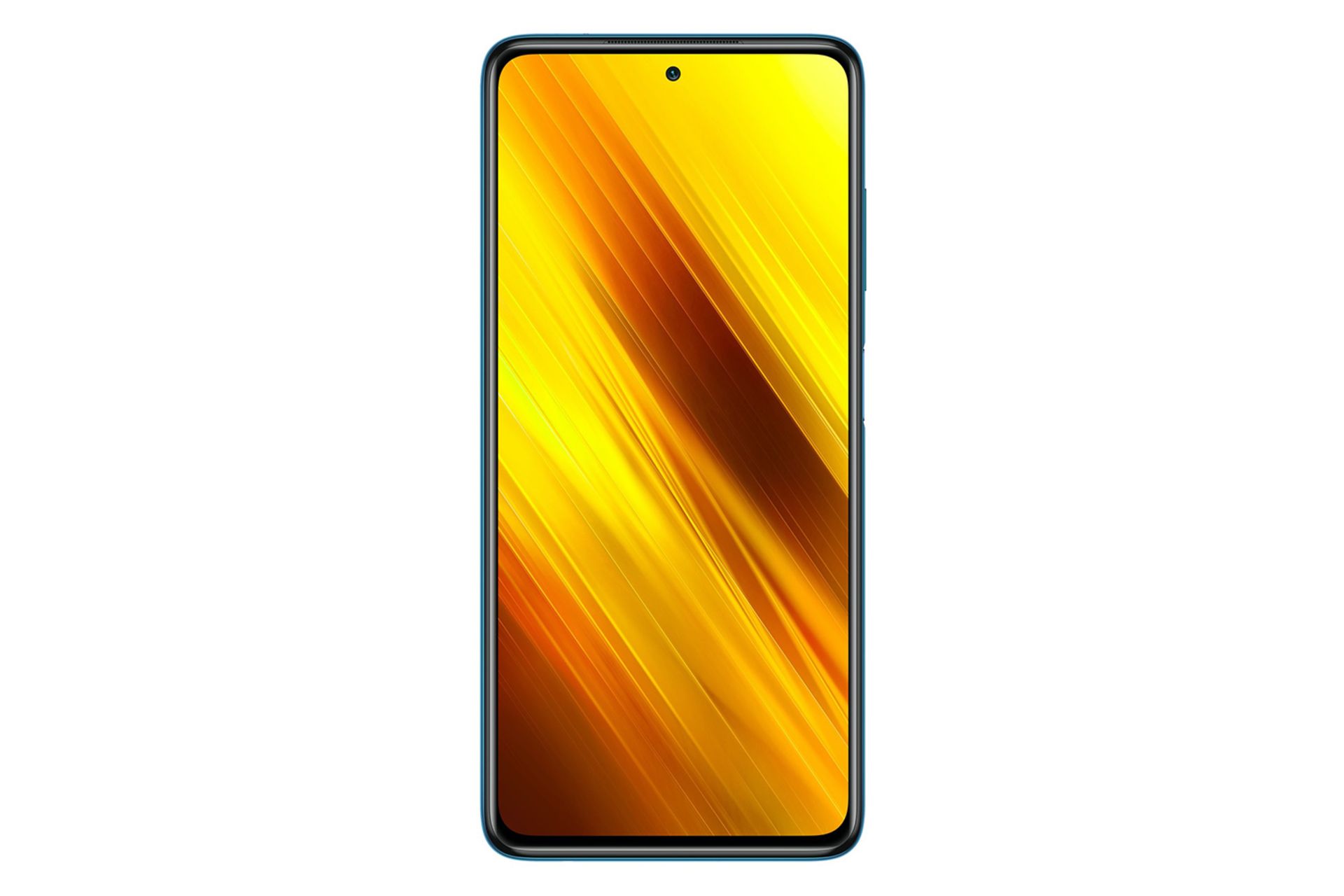 شیائومی پوکو ایکس 3 رنگ آبی از نمای جلو