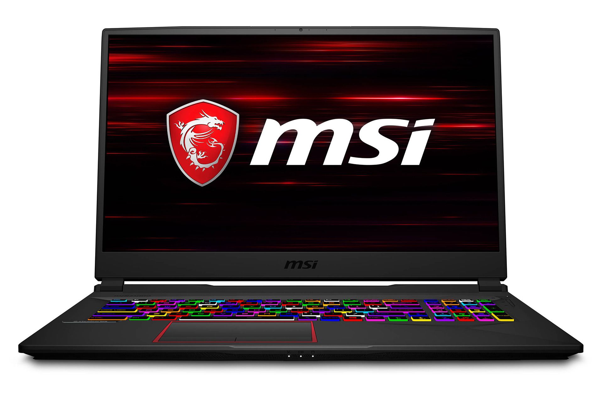 نمای جلو لپ تاپ ام اس آی GE75 Raider 10SFS از نمای جلو