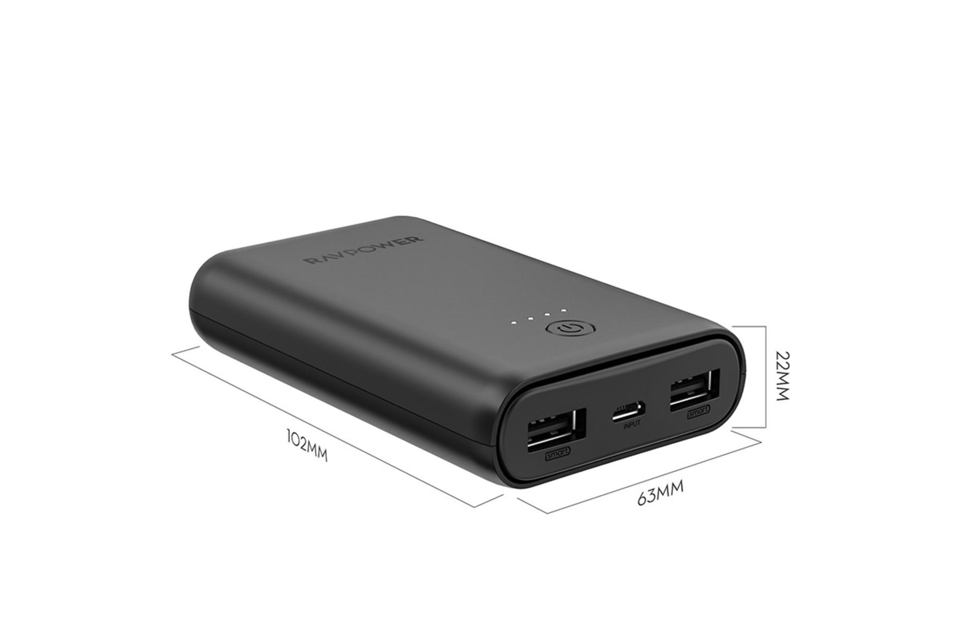 راوپاور RP-PB170 با ظرفیت 10050 میلی‌آمپر ساعت / RAVPower RP-PB170 10050mAh