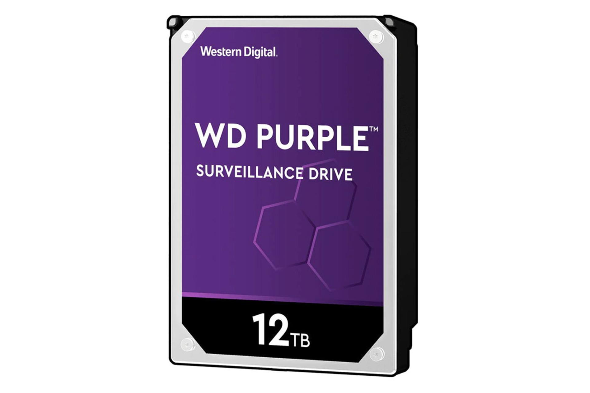 نمای جلو هارد دیسک وسترن دیجیتال Purple WD121PURX ظرفیت 12 ترابایت