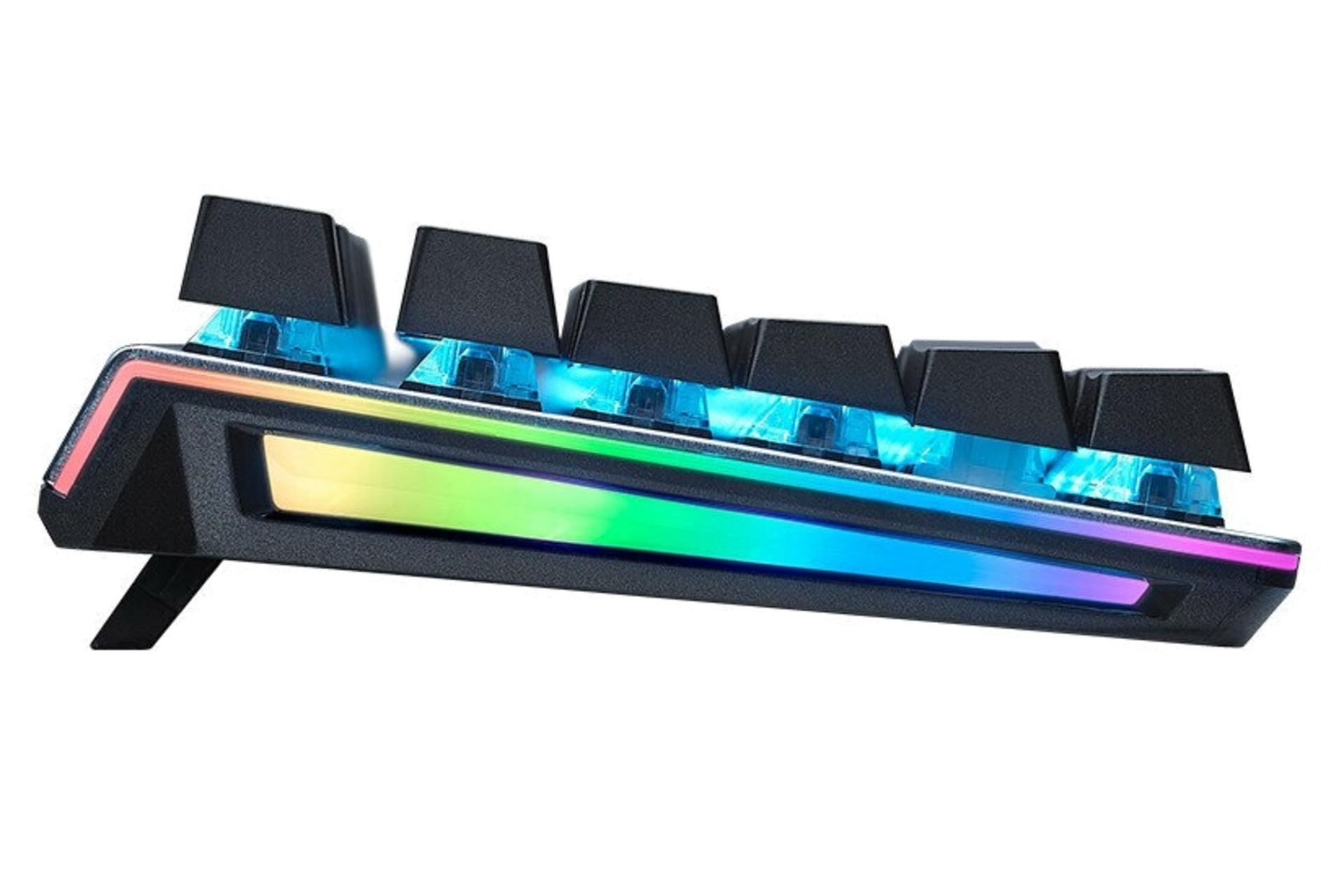 نمای جانبی کیبورد گیمینگ رپو Rapoo V530