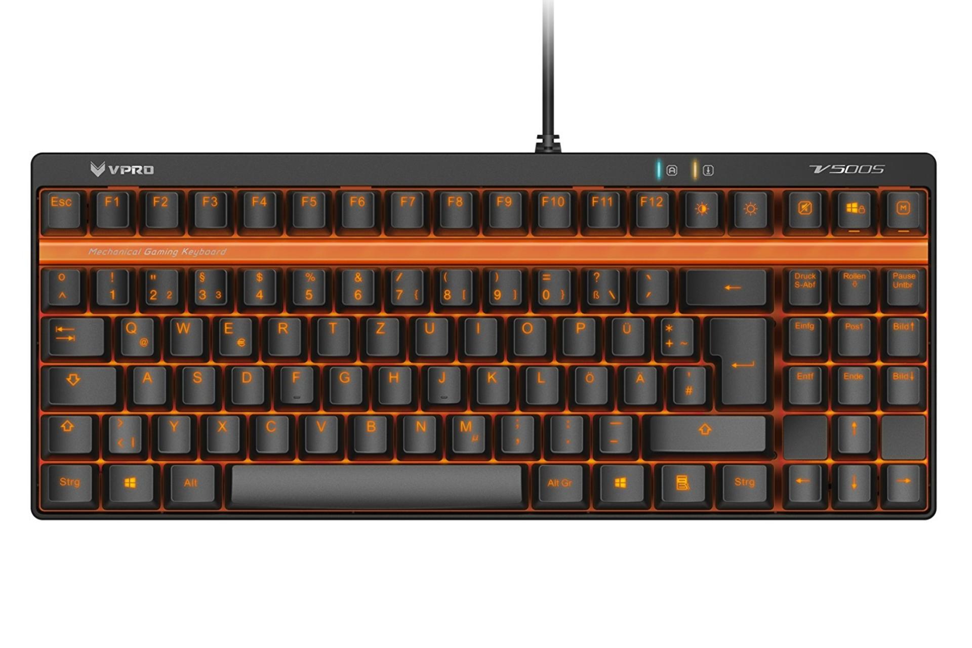 نمای روبرو کیبورد گیمینگ رپو Rapoo VPRO V500S