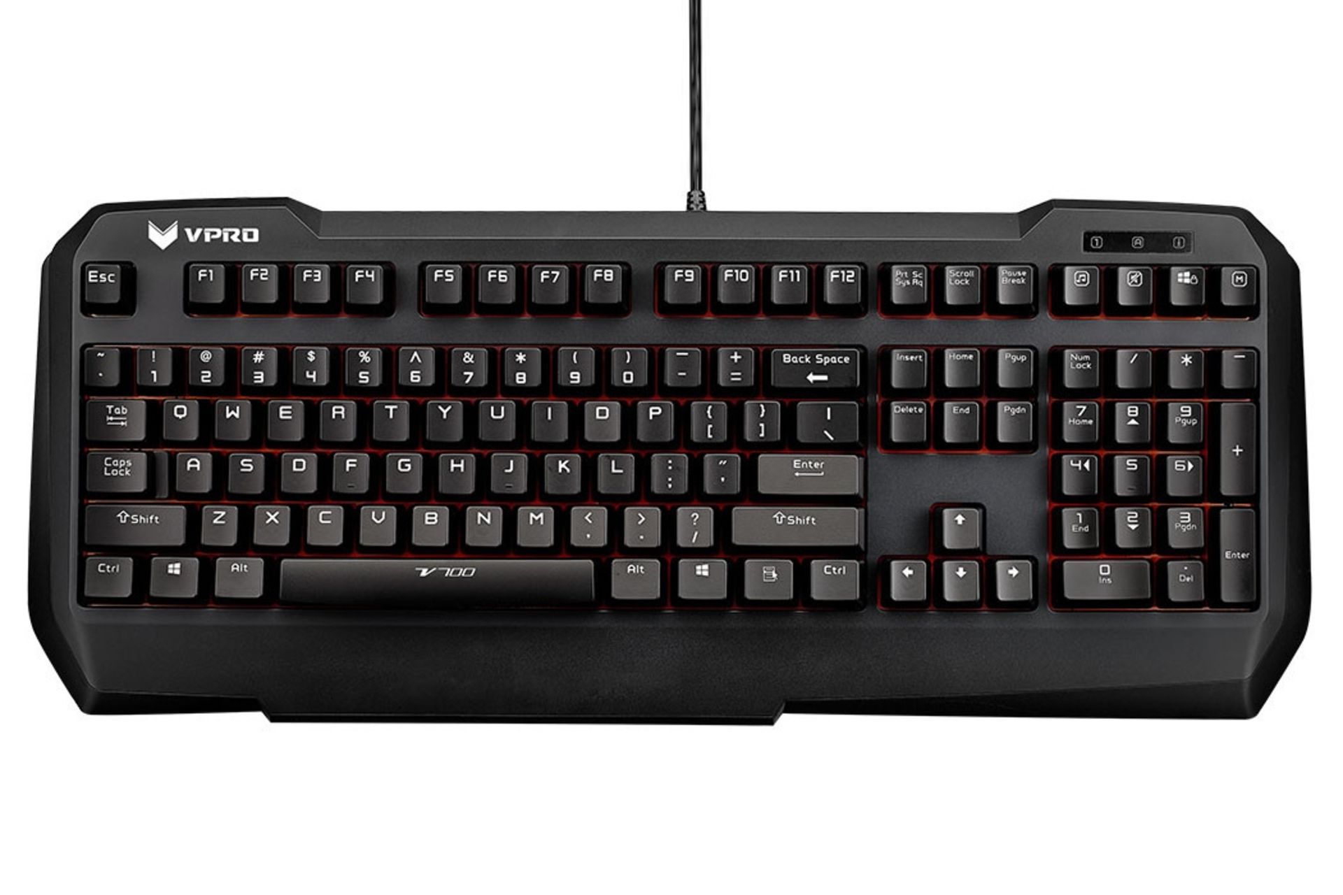 نمای روبرو کیبورد گیمینگ رپو Rapoo VPRO V700
