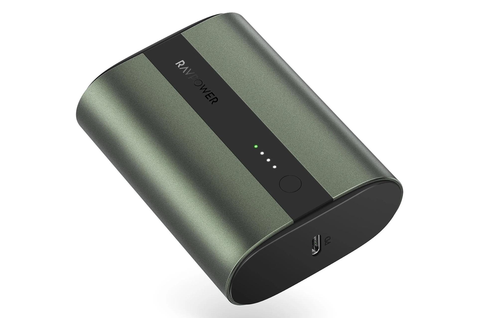 پاور بانک راوپاور RP-PB197 با ظرفیت 10000 میلی‌آمپر ساعت RAVPower RP-PB197 10000mAh یشمی