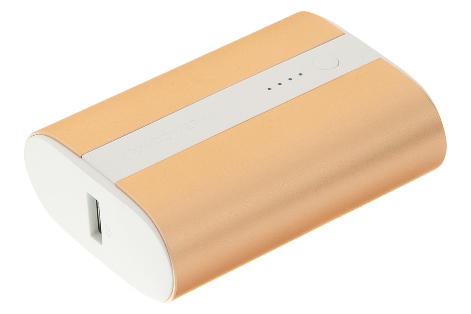 پاور بانک راوپاور RP-PB197 با ظرفیت 10000 میلی‌آمپر ساعت RAVPower RP-PB197 10000mAh طلایی