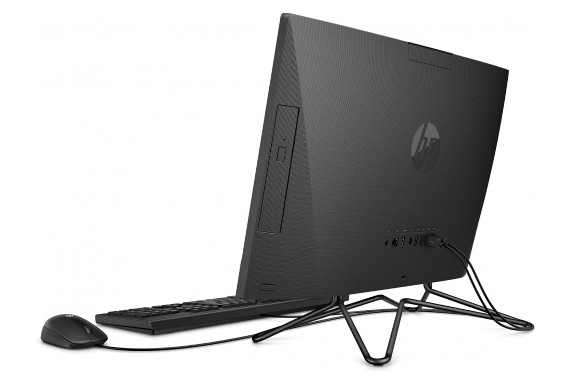 نمای پشت چپ کامپیوتر آل این وان All in One HP 200 G4 Pentium Silver