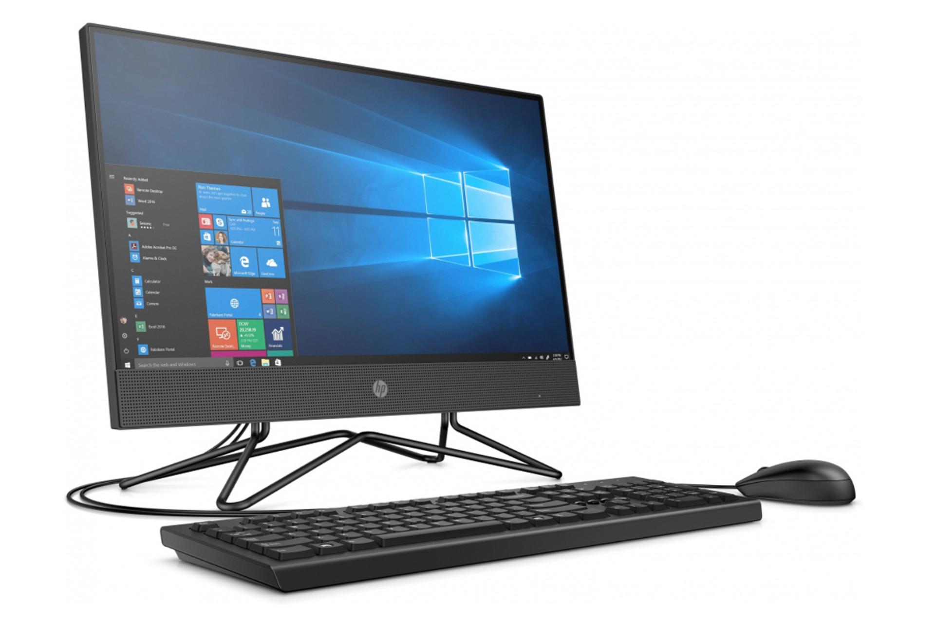 نمای چپ کامپیوتر آل این وان All in One HP 200 G4 Pentium Silver