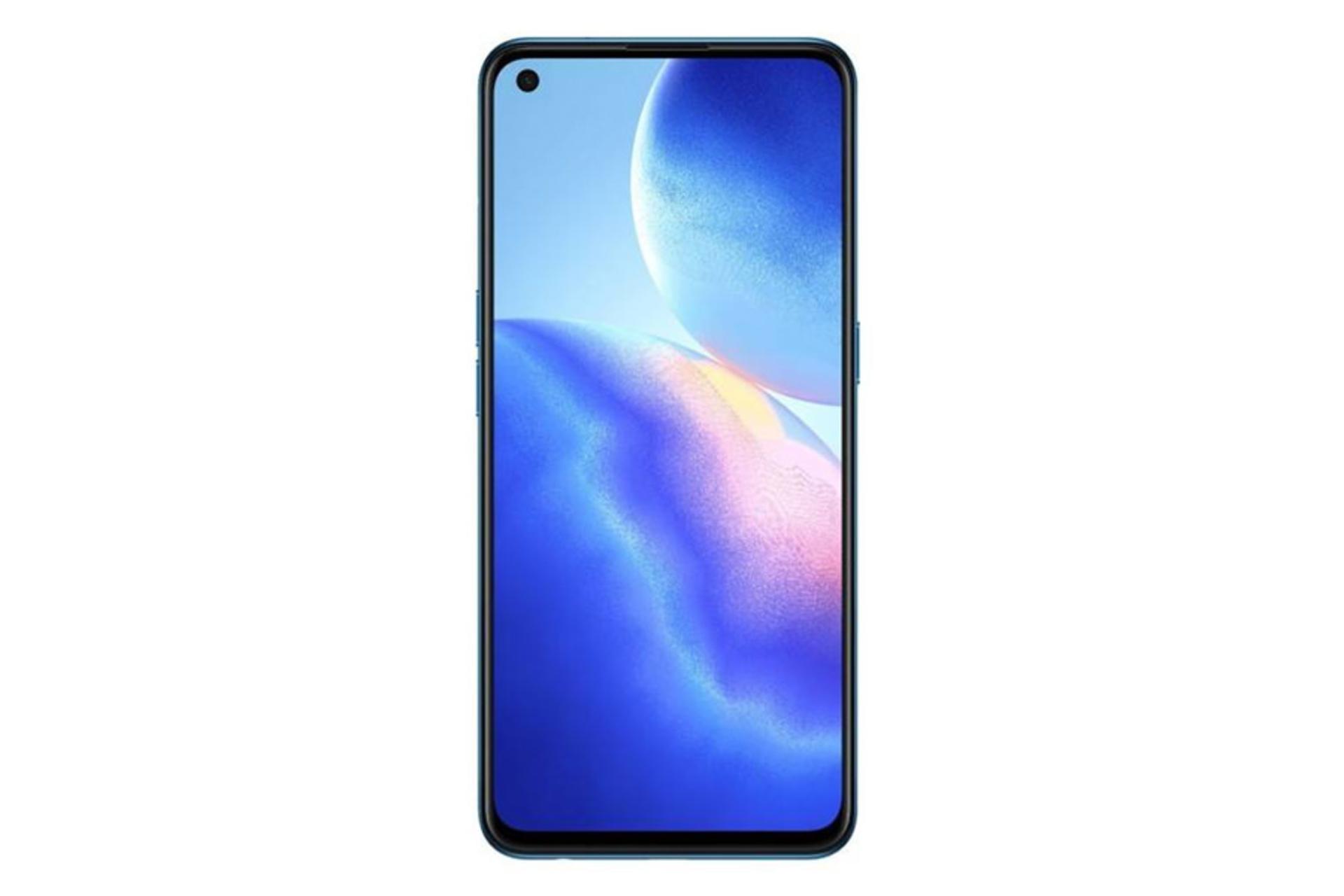 نمای جلو اوپو رنو 5 رنگ آبی