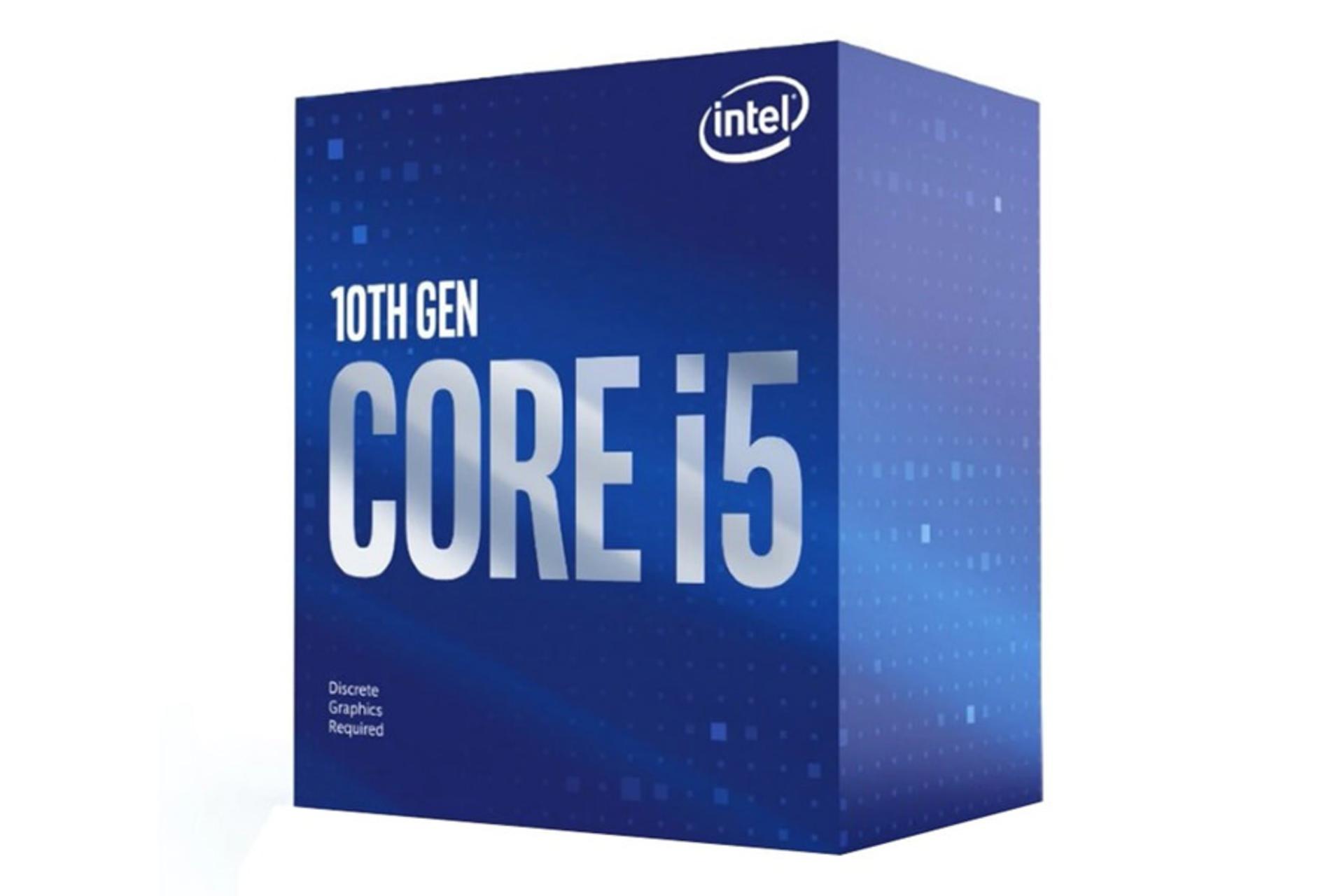 نمای جلو جعبه پردازنده اینتل Core i5 10400F