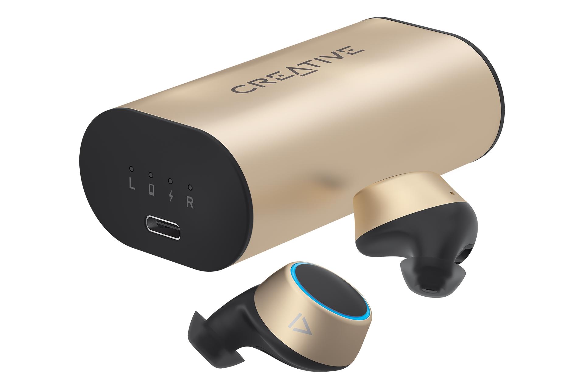 محفظه شارژ ایرباد بی سیم کریتیو Creative Outlier Gold