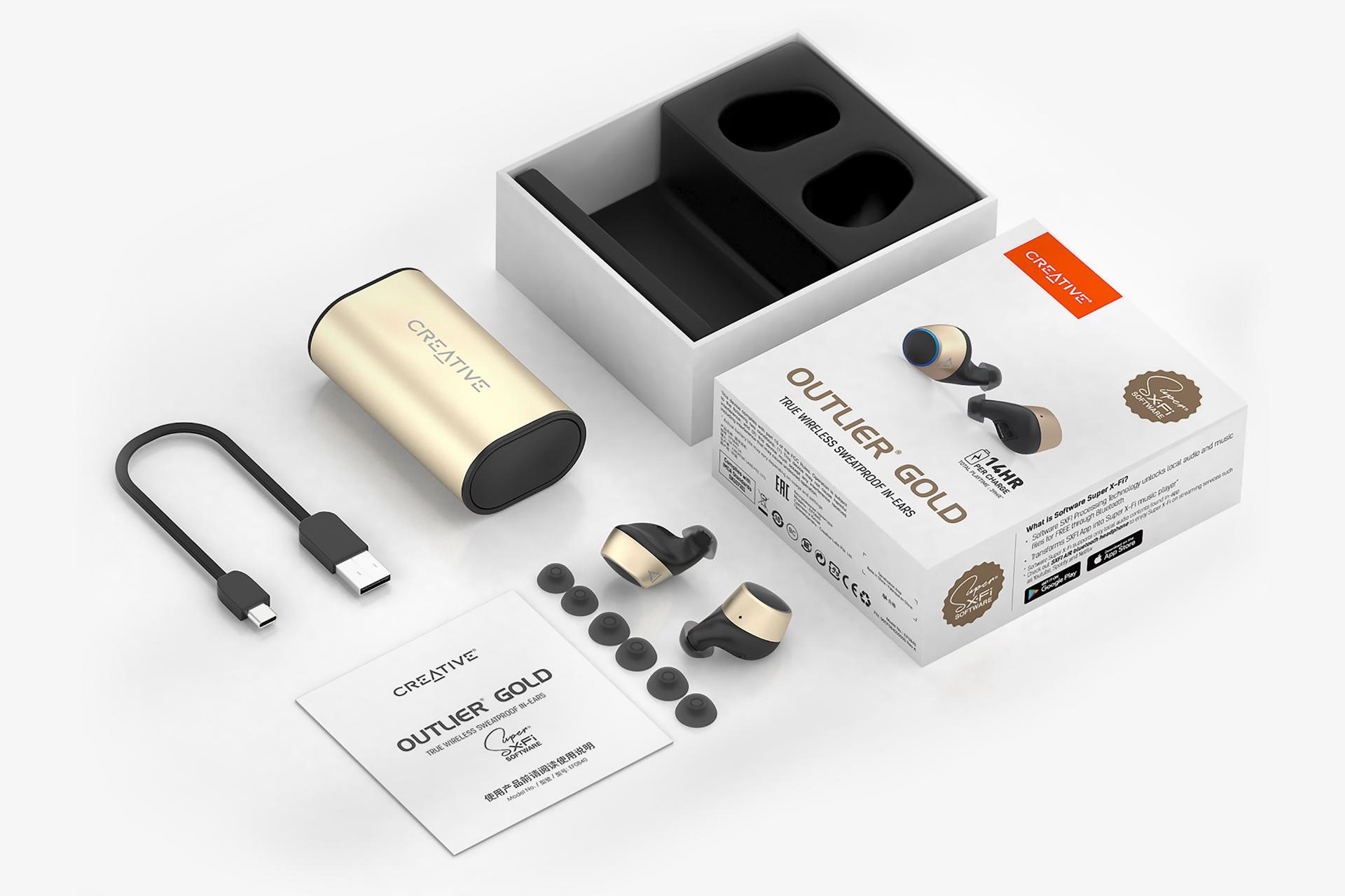 اقلام همراه ایرباد بی سیم کریتیو Creative Outlier Gold