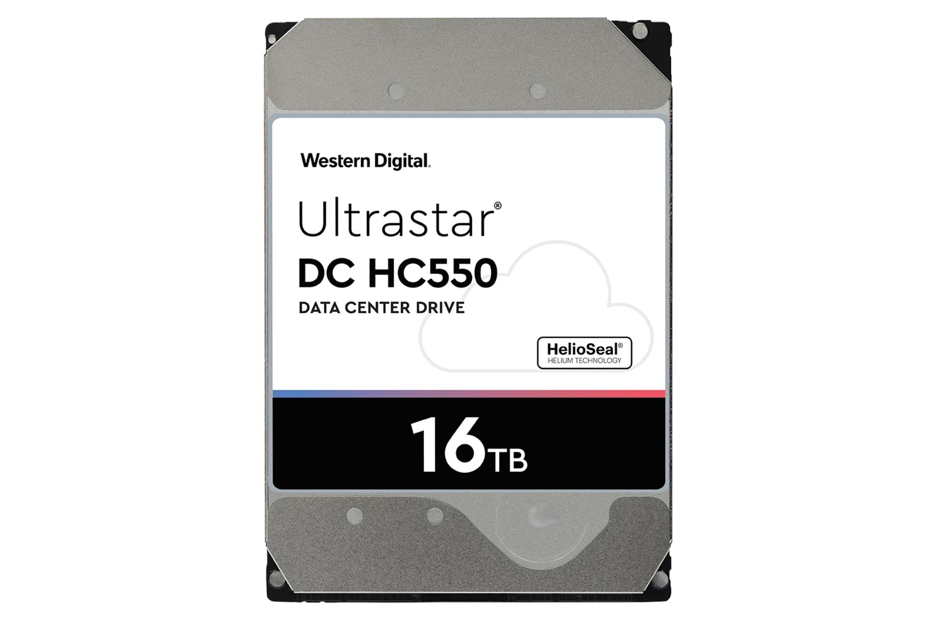 نمای روبرو هارد دیسک وسترن دیجیتال Western Digital Ultrastar HC550 3.5 Inch 16TB ظرفیت 16 ترابایت