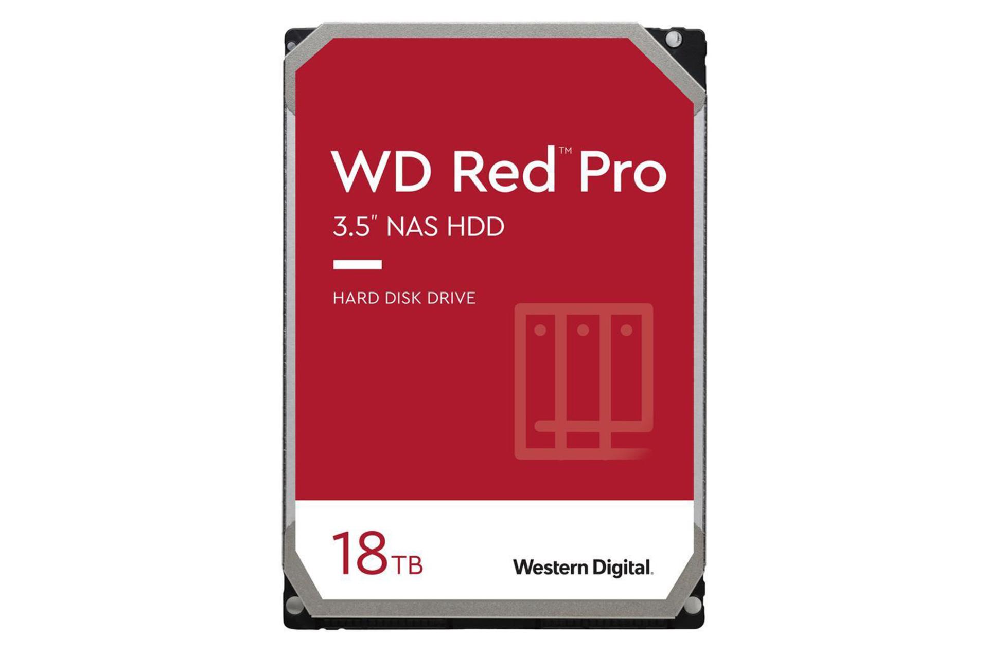 نمای روبرو هارد دیسک وسترن دیجیتال Red Pro WD181KFGX ظرفیت 18 ترابایت
