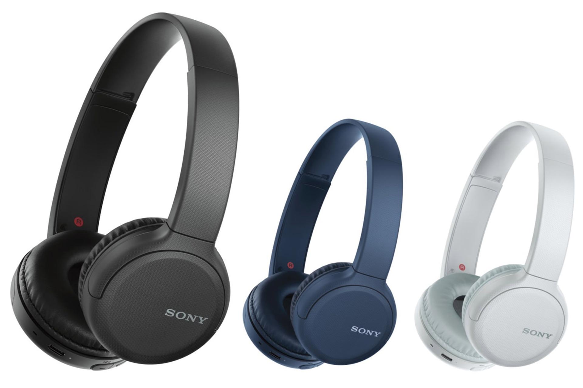 هدفون سونی Sony WH-CH510 مشکی و آبی و سفید