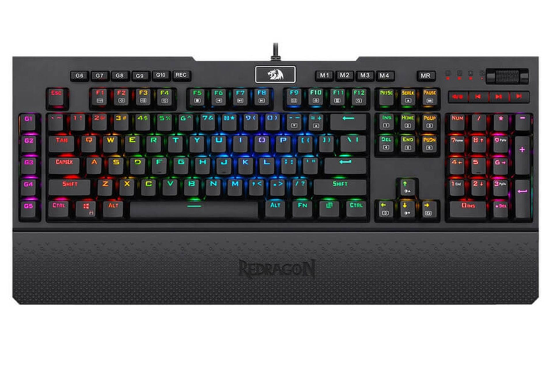 نمای روبرو کیبورد گیمینگ اچ پی Redragon K586 Brahma