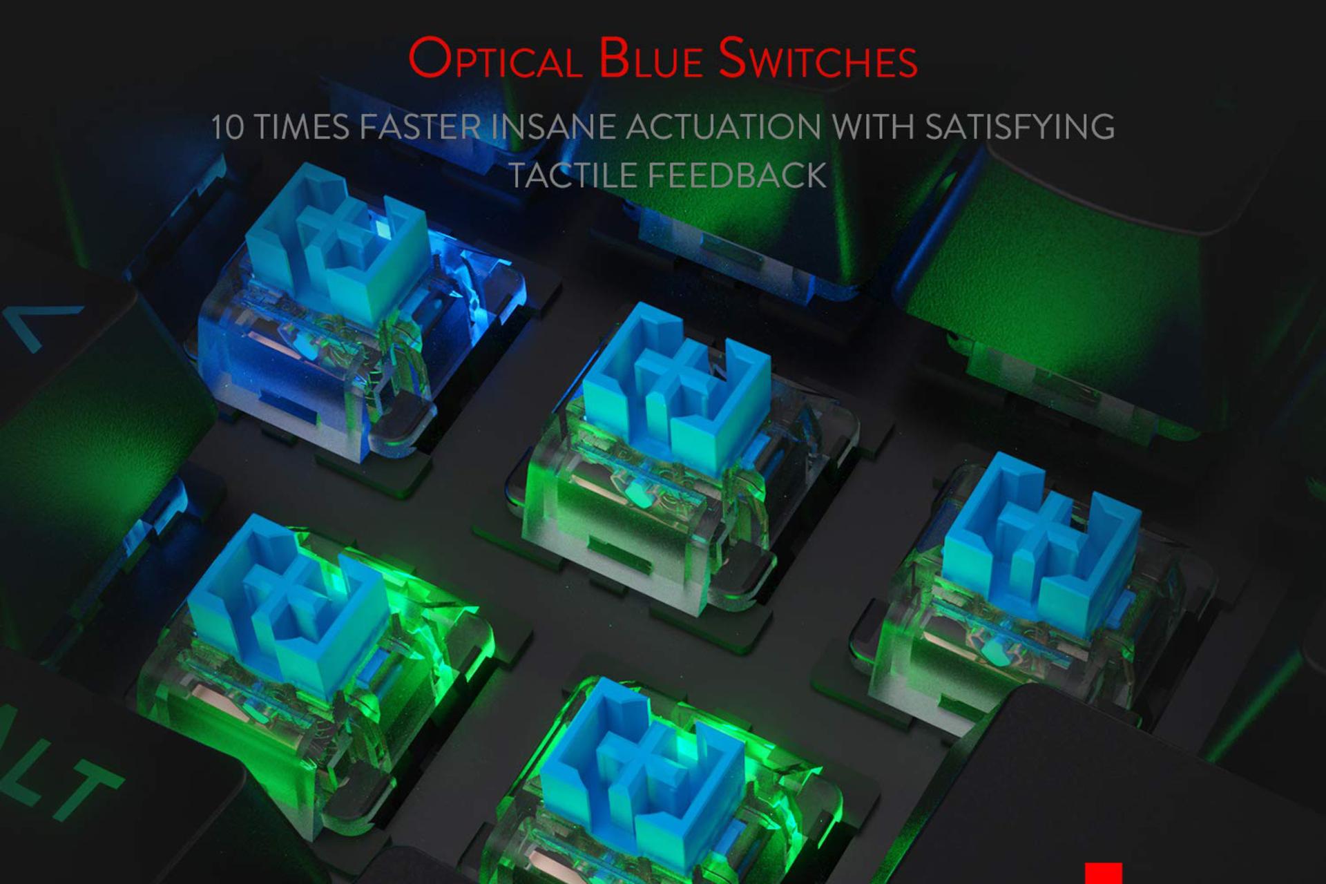 سوئیچ آبی کیبورد گیمینگ اچ پی Redragon K586 Brahma