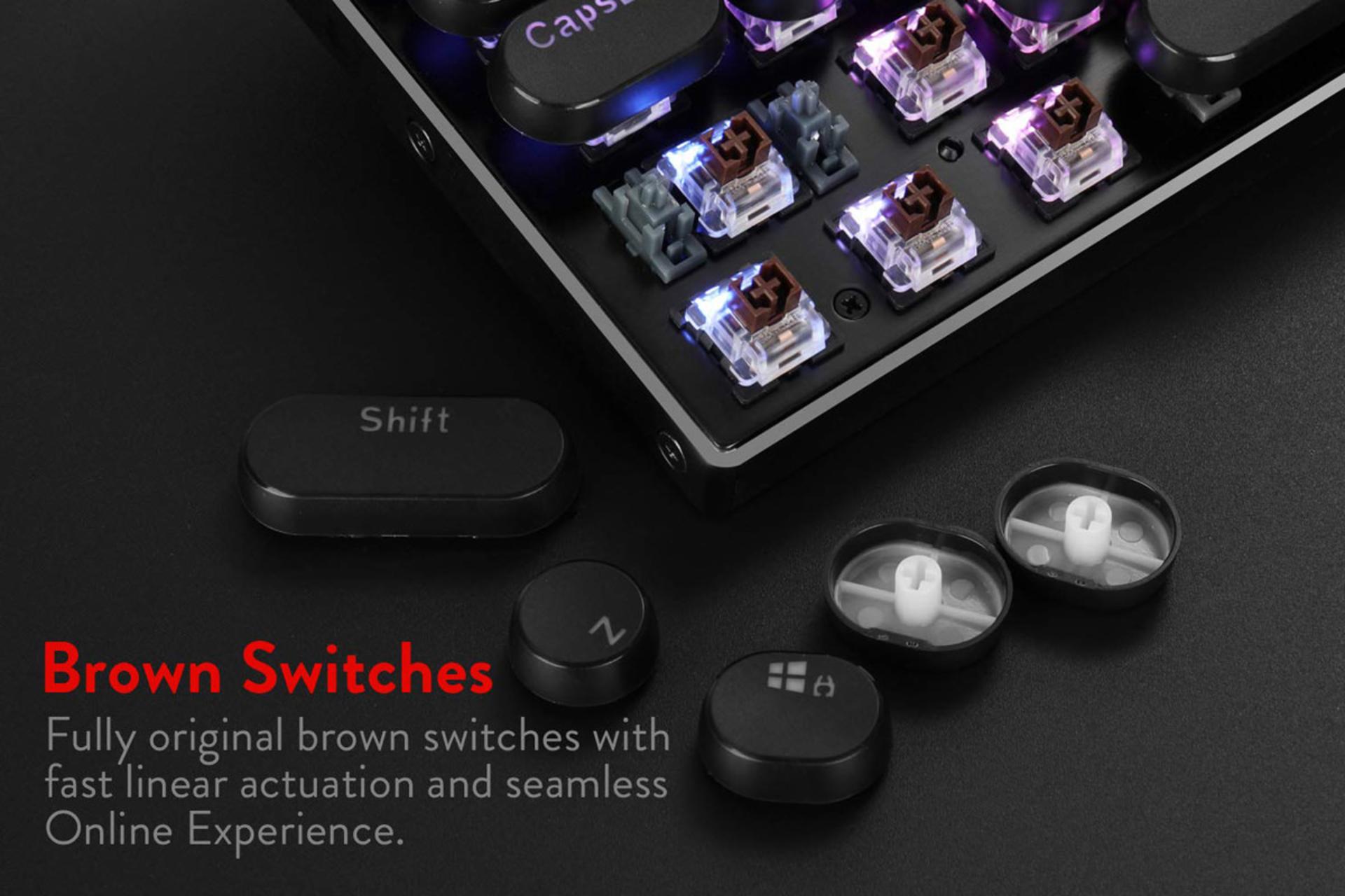 سوئیچ های قهوه ای کیبورد ردراگون K556-RK