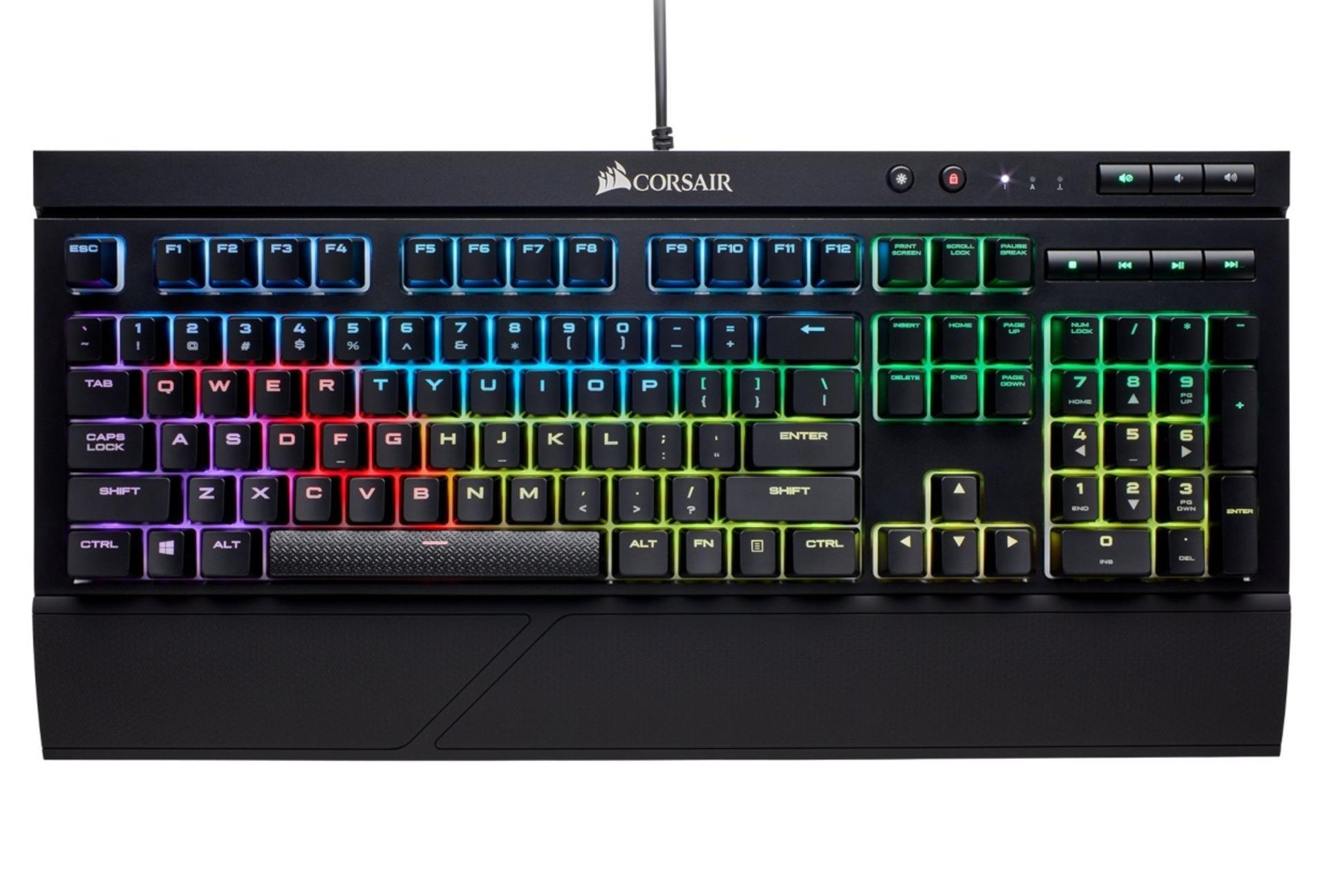نمای روبرو کیبورد کورسیر Corsair K68 RGB