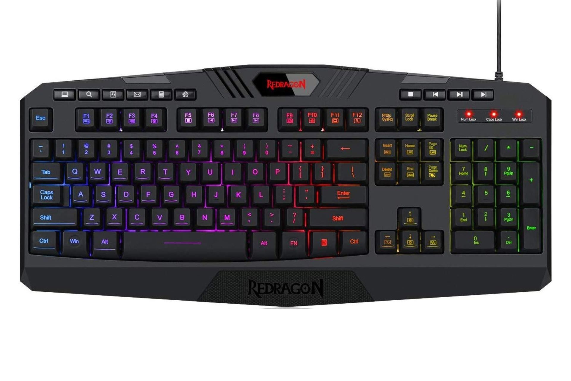 نمای روبرو کیبورد ردراگون Redragon K503 مشکی