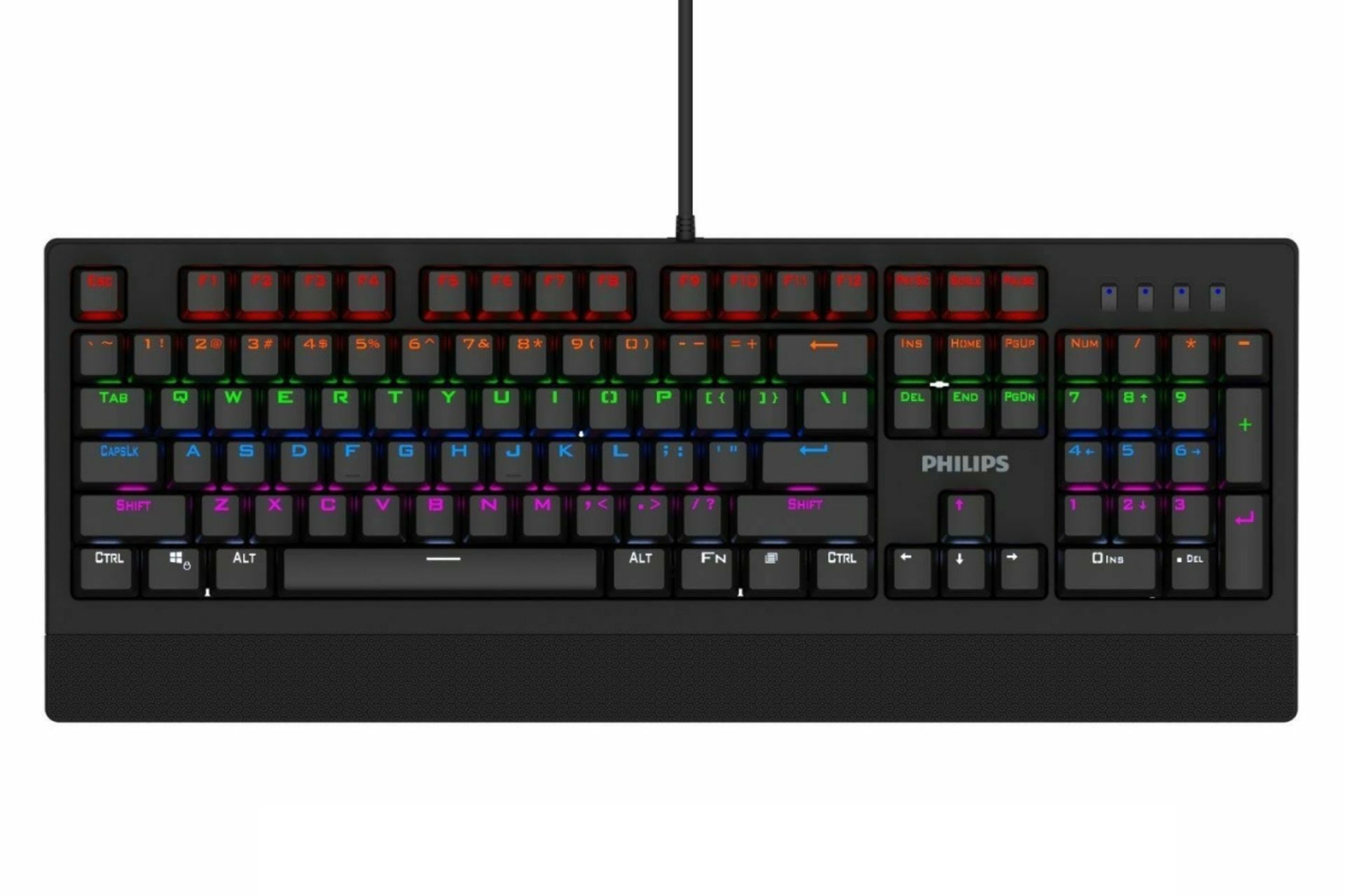 نمای جلو کیبورد گیمینگ Philips SPK8403