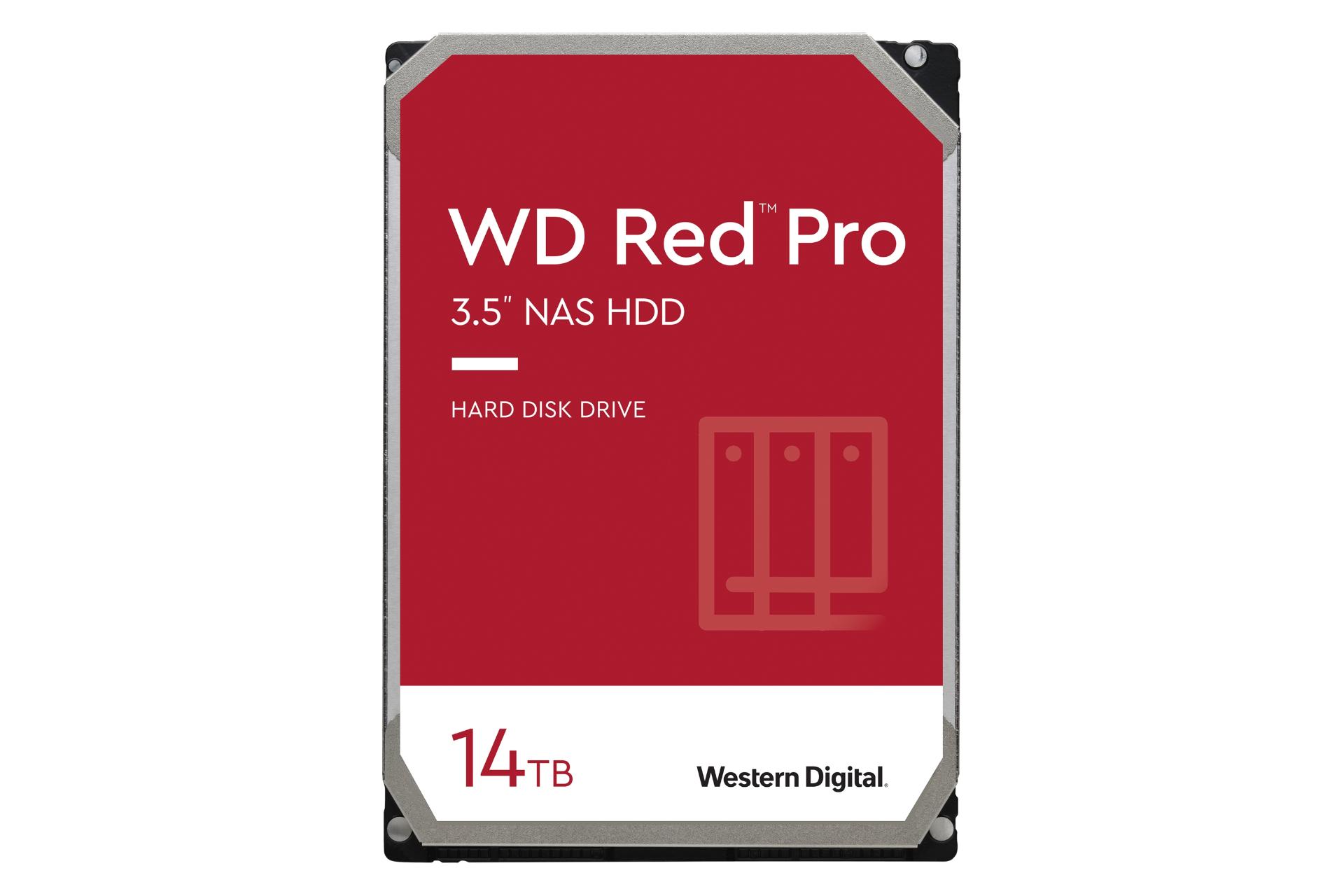 نمای روبرو هارد دیسک وسترن دیجیتال Western Digital Red Pro WD141KFGX 14TB ظرفیت 14 ترابایت