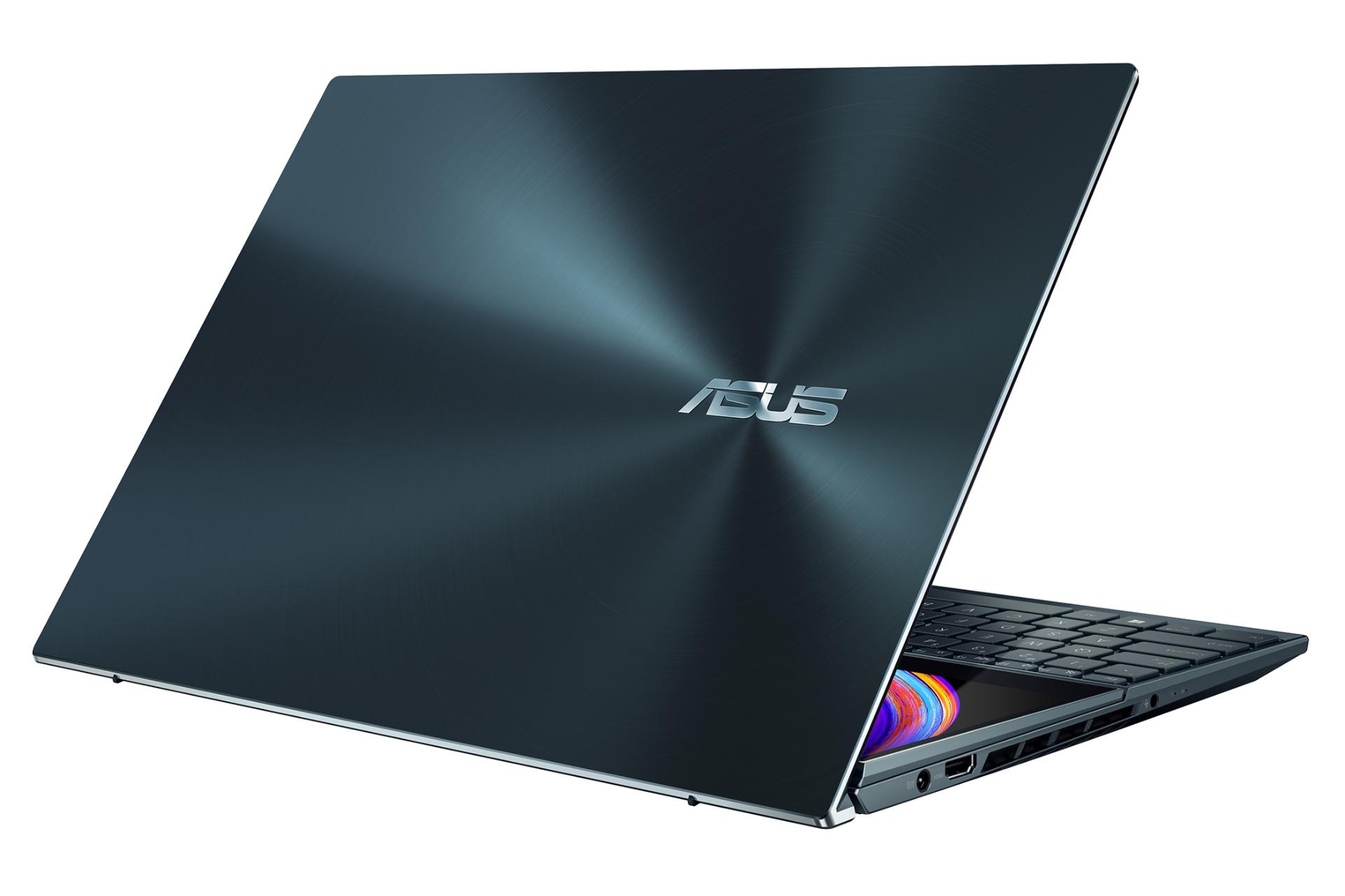 نمای چپ و پشت لپ تاپ ZenBook Pro Duo UX582 ایسوس