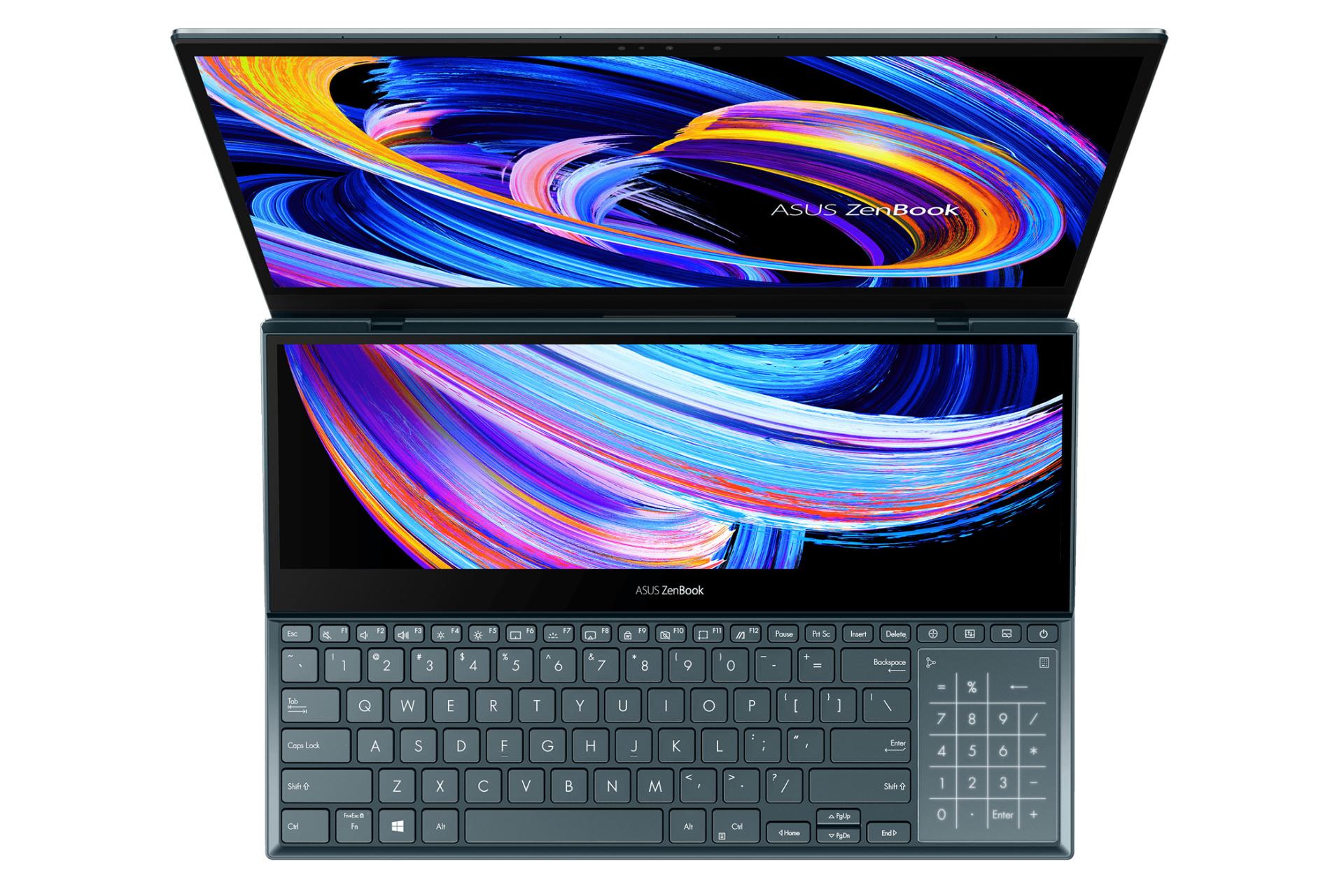 نمای کیبورد لپ تاپ ZenBook Pro Duo UX582 ایسوس