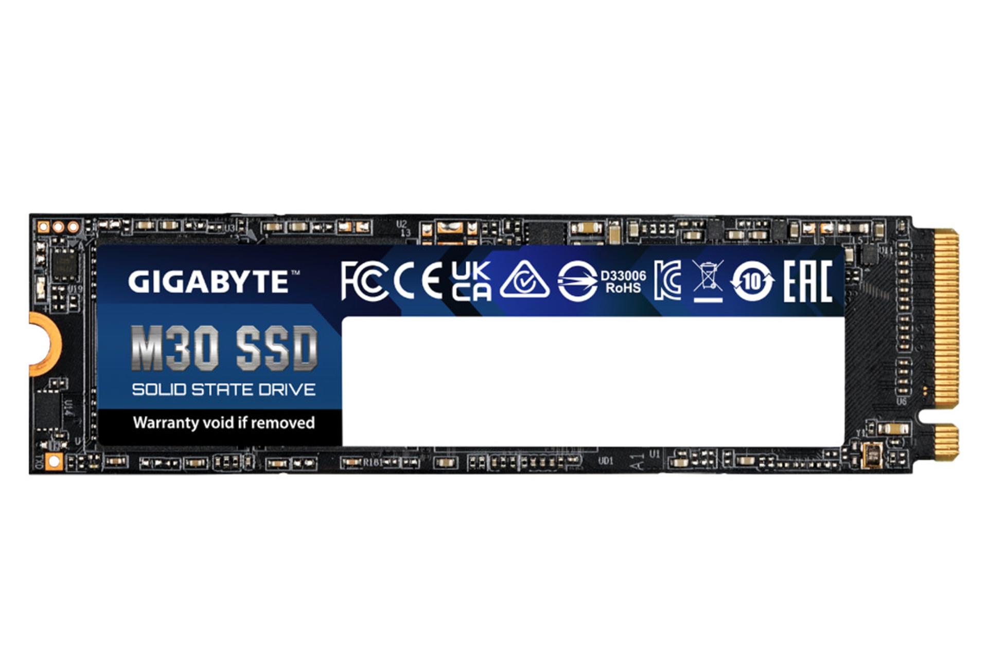 نمای روبرو SSD گیگابایت M30 NVMe M.2