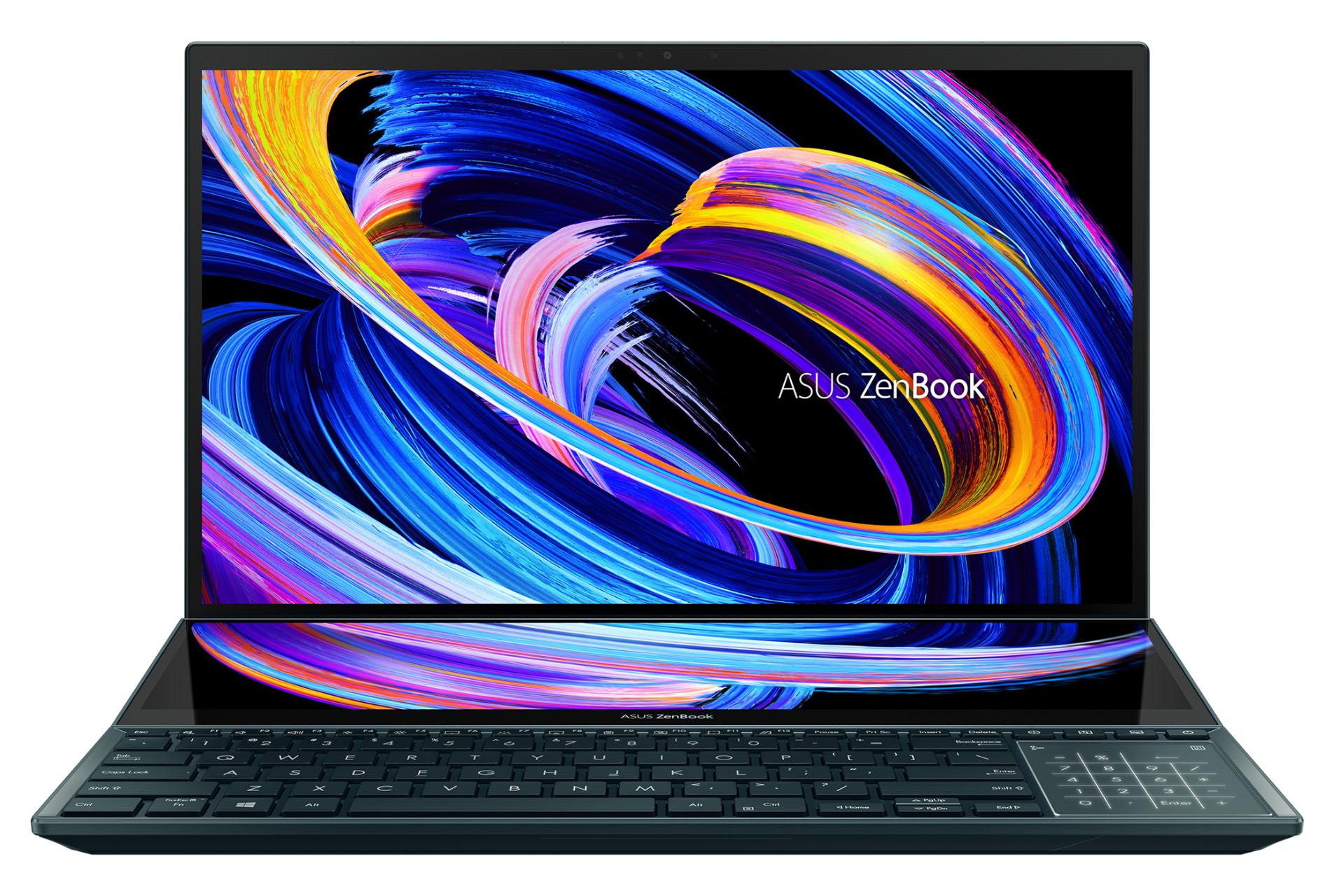 نمای روبرو لپ تاپ ZenBook Pro Duo UX582 ایسوس