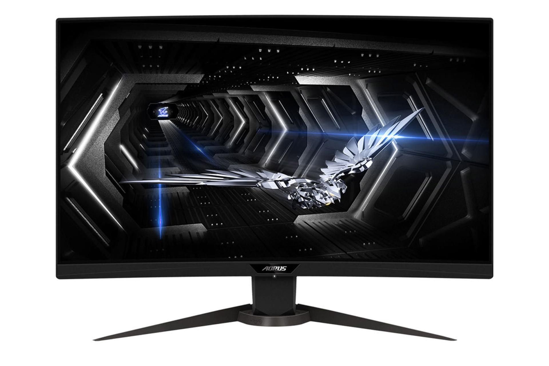 نمای جلو مانیتور گیگابایت آروس 27 اینچ مدل CV27Q